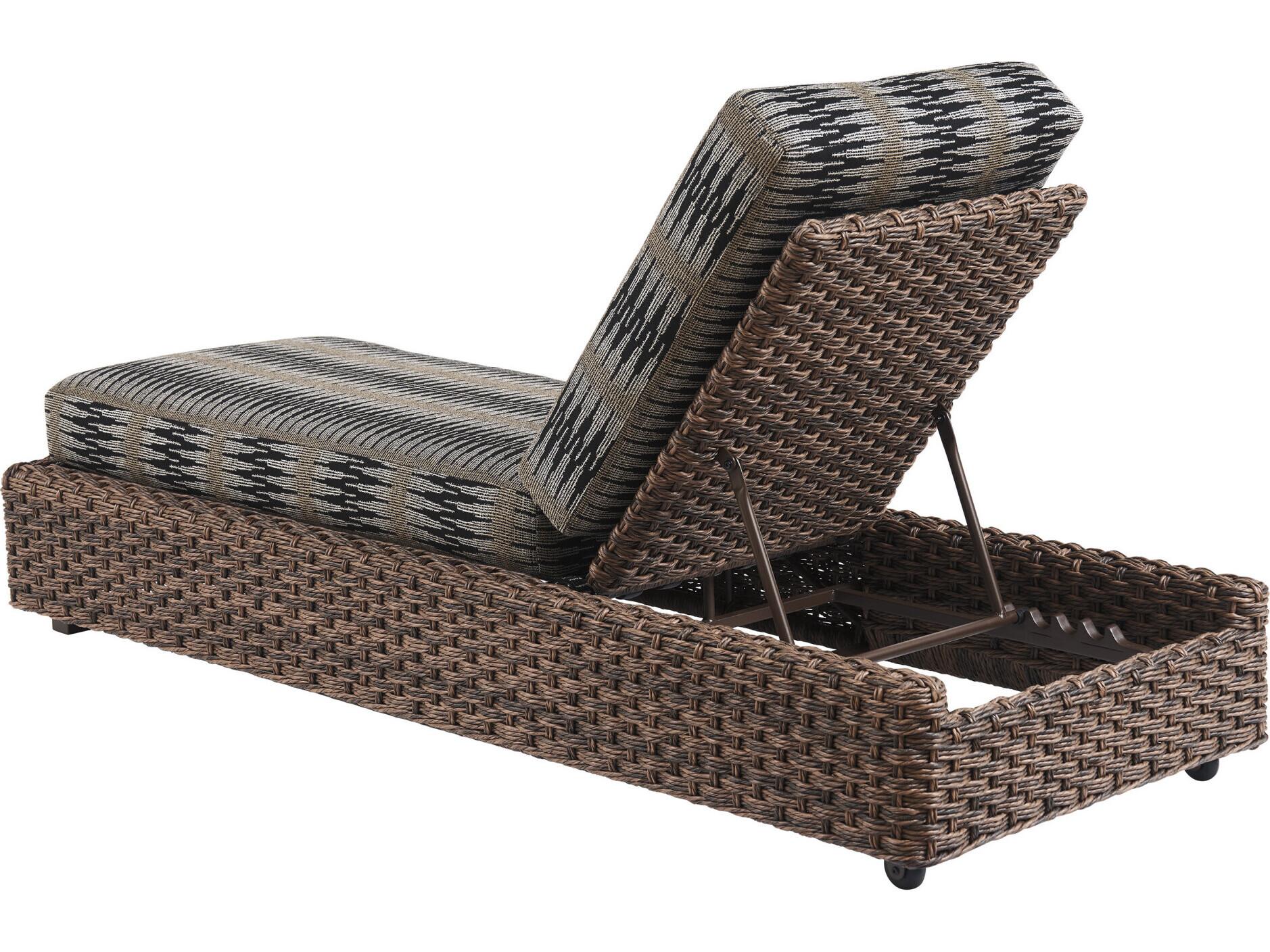 Tommy Bahama Outdoor Kilimanjaro Wicker Rich Tobacco Chaise Lounge