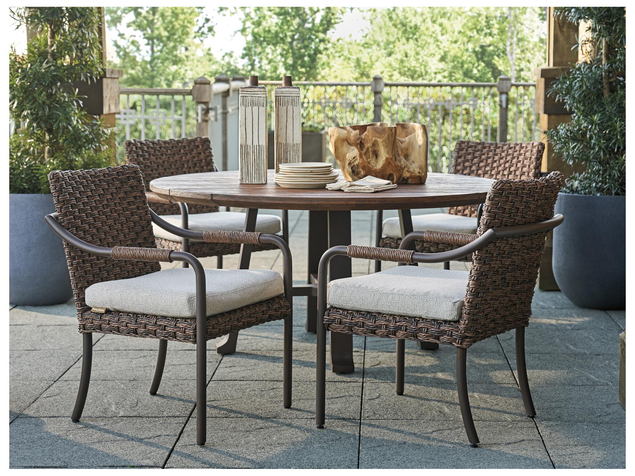 Tommy Bahama Outdoor Kilimanjaro Aluminum Deep Espresso Table Base for Round Dining Table