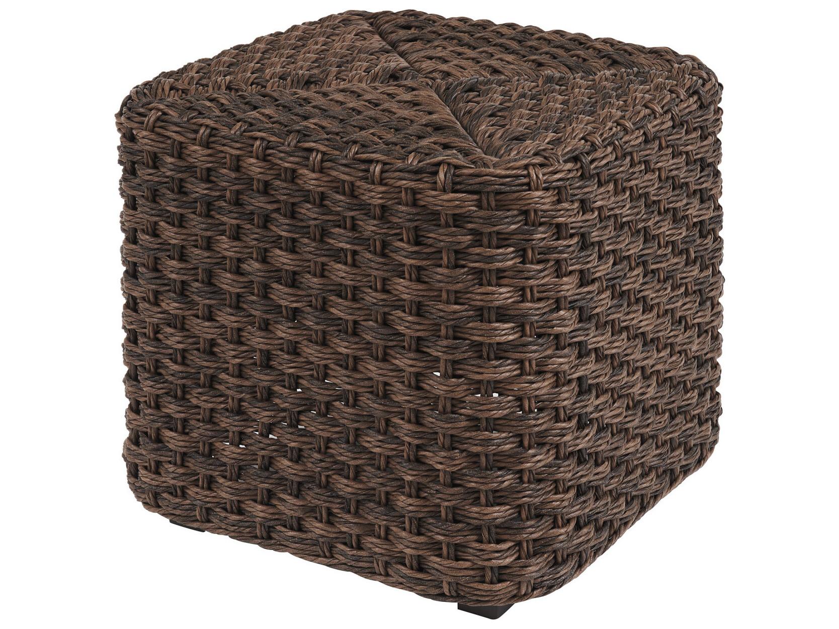 Tommy Bahama Outdoor Kilimanjaro Wicker Rich Tobacco Small Ottoman
