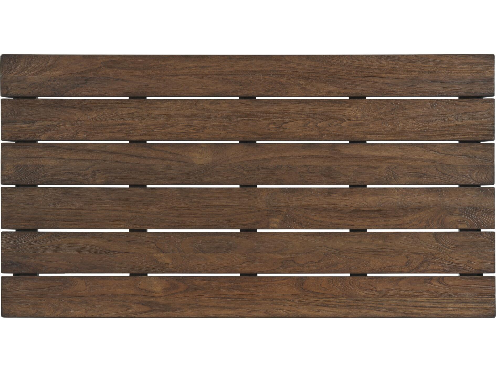 Tommy Bahama Outdoor Kilimanjaro Aluminum Deep Espresso Rectangular Teak Top Coffee Table