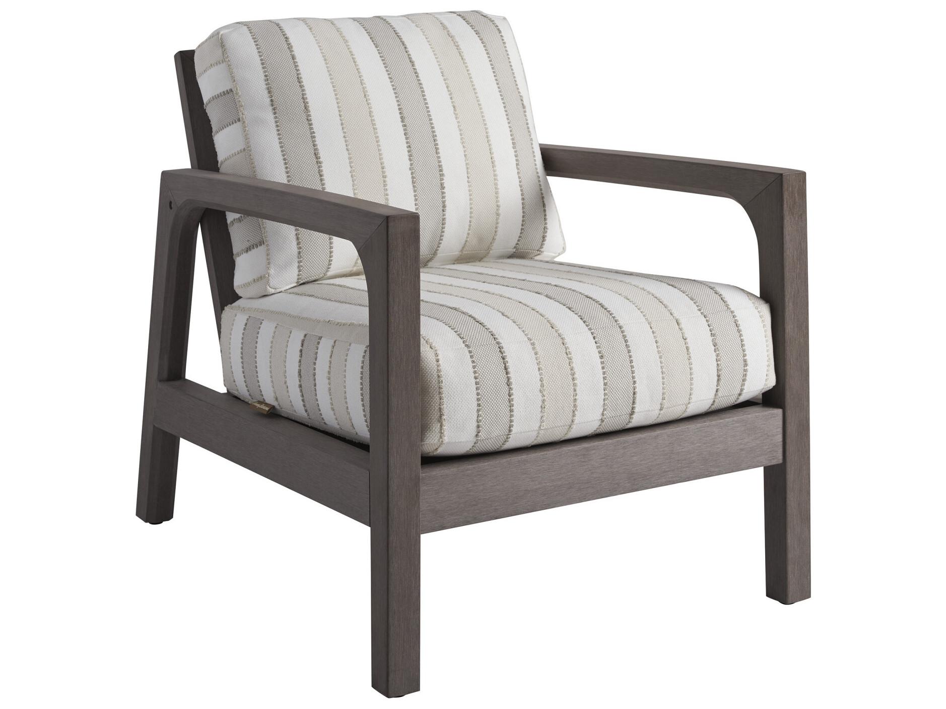 Tommy Bahama Outdoor Mozambique Synthetic Teak Taupe Gray Occasional Lounge Chair