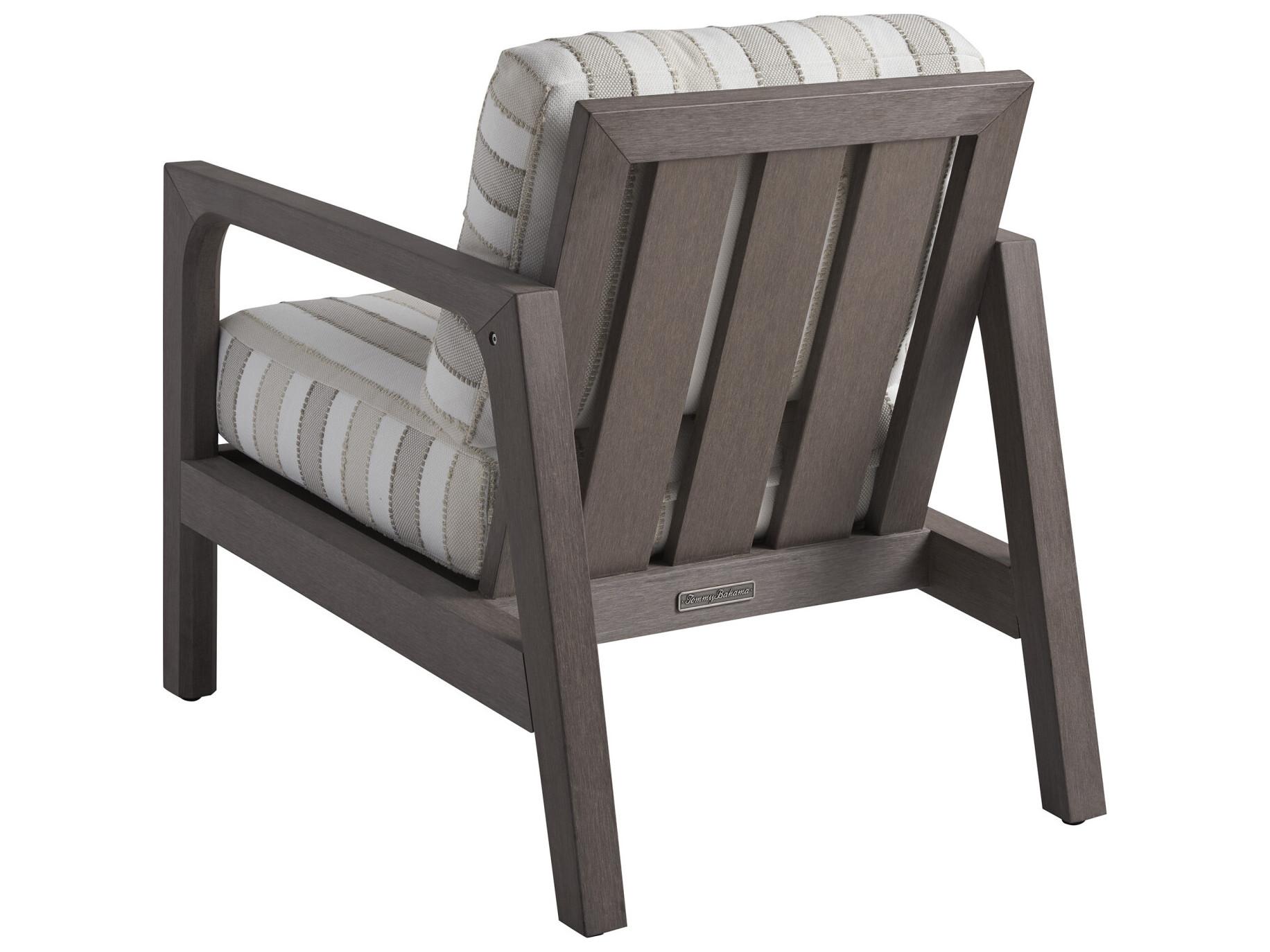 Tommy Bahama Outdoor Mozambique Synthetic Teak Taupe Gray Occasional Lounge Chair