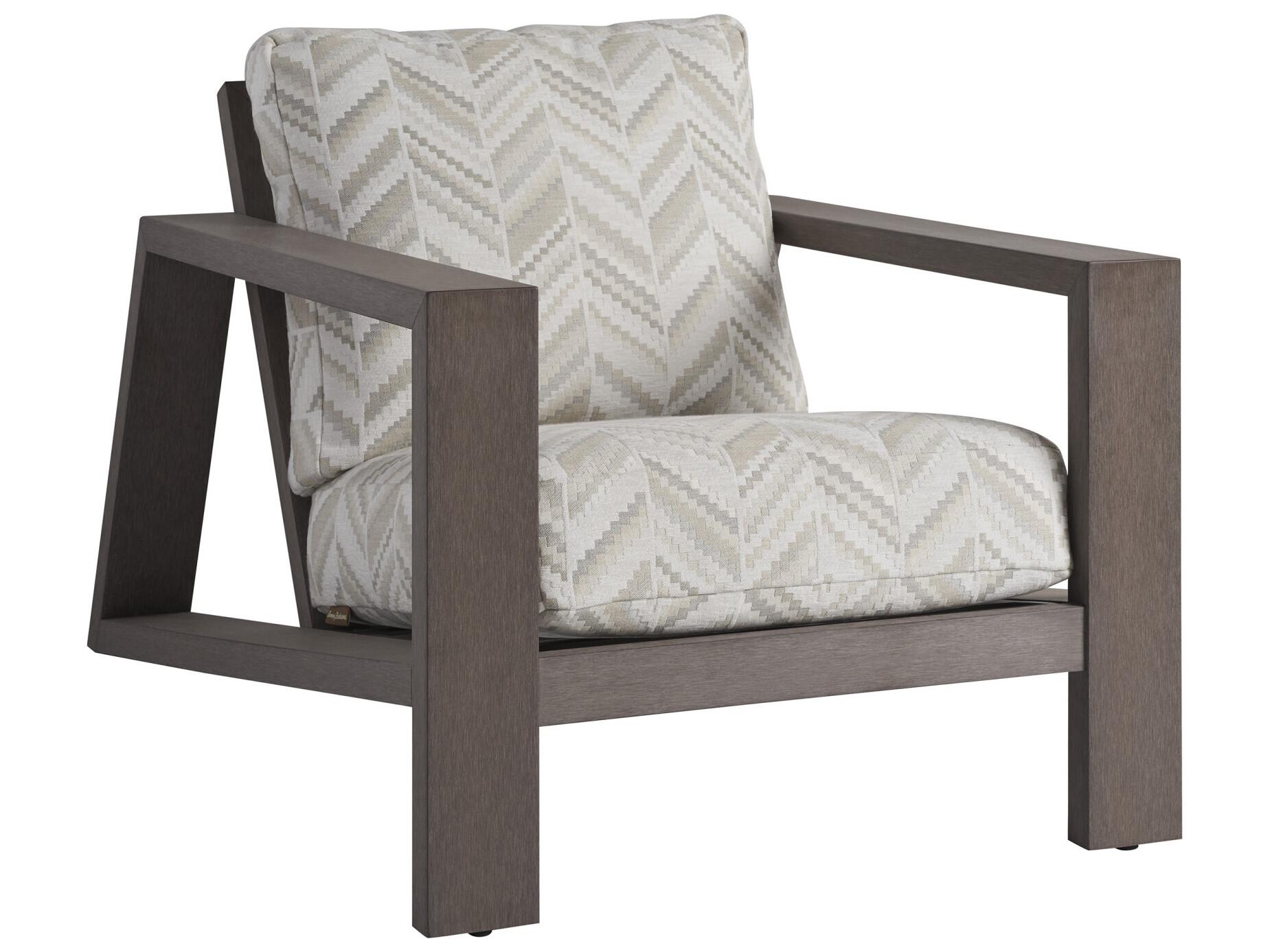 Tommy Bahama Outdoor Mozambique Synthetic Teak Taupe Gray Lounge Chair