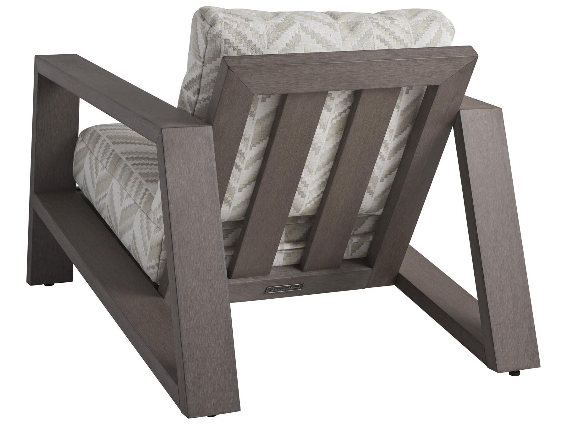 Tommy Bahama Outdoor Mozambique Synthetic Teak Taupe Gray Lounge Chair