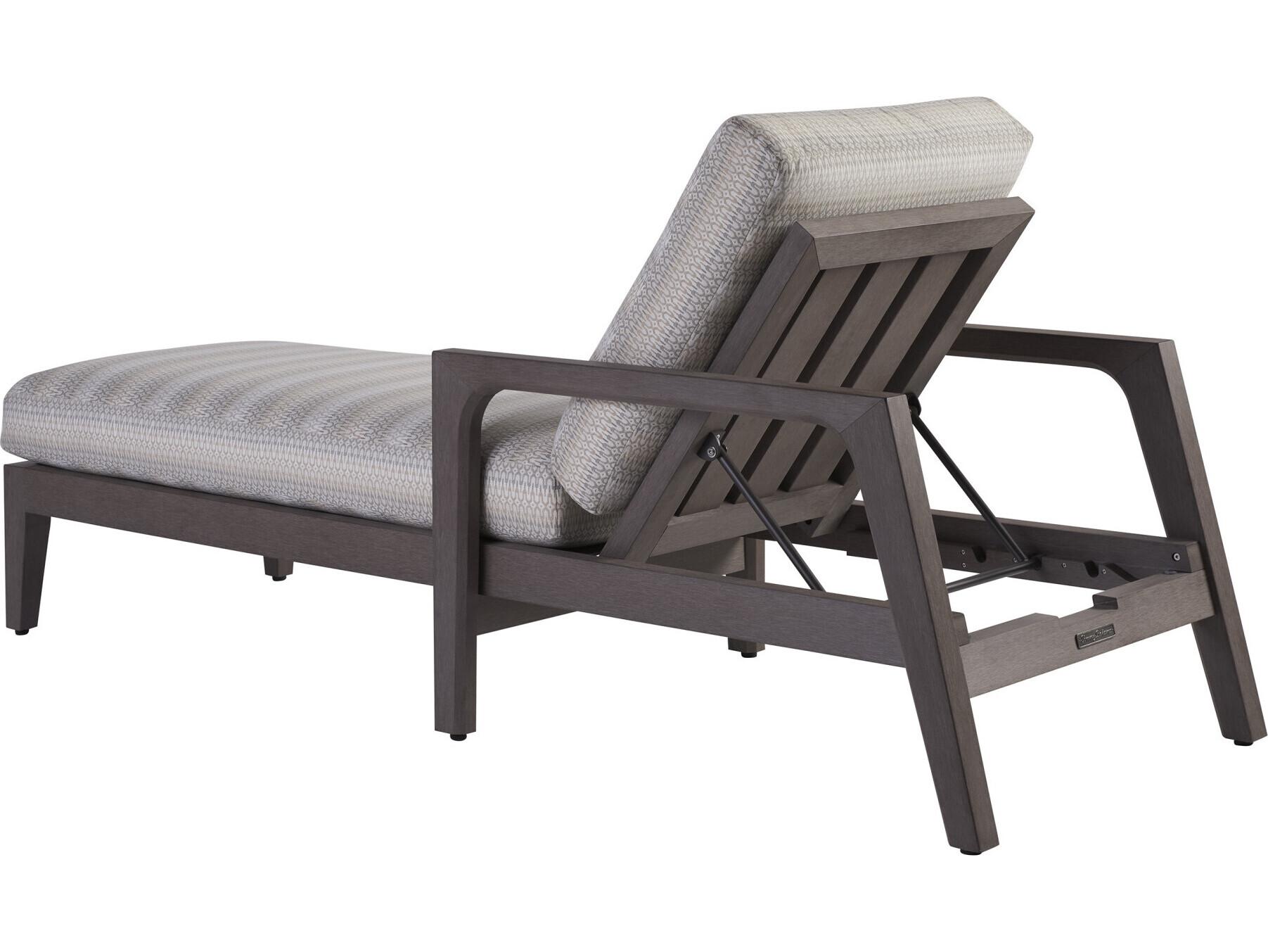 Tommy Bahama Outdoor Mozambique Synthetic Teak Taupe Gray Chaise Lounge