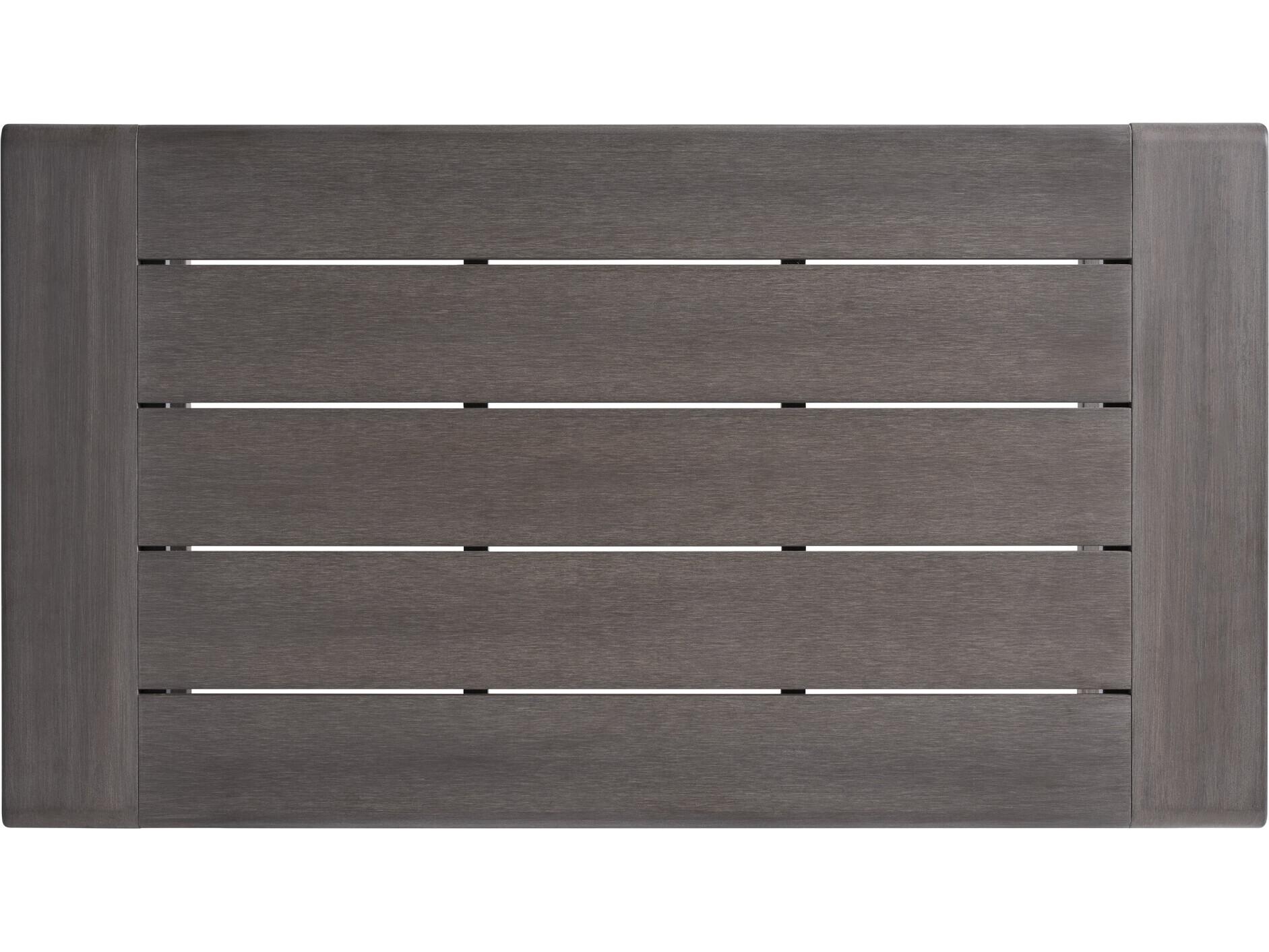 Tommy Bahama Outdoor Mozambique Synthetic Teak Taupe Gray Rectangular Coffee Table