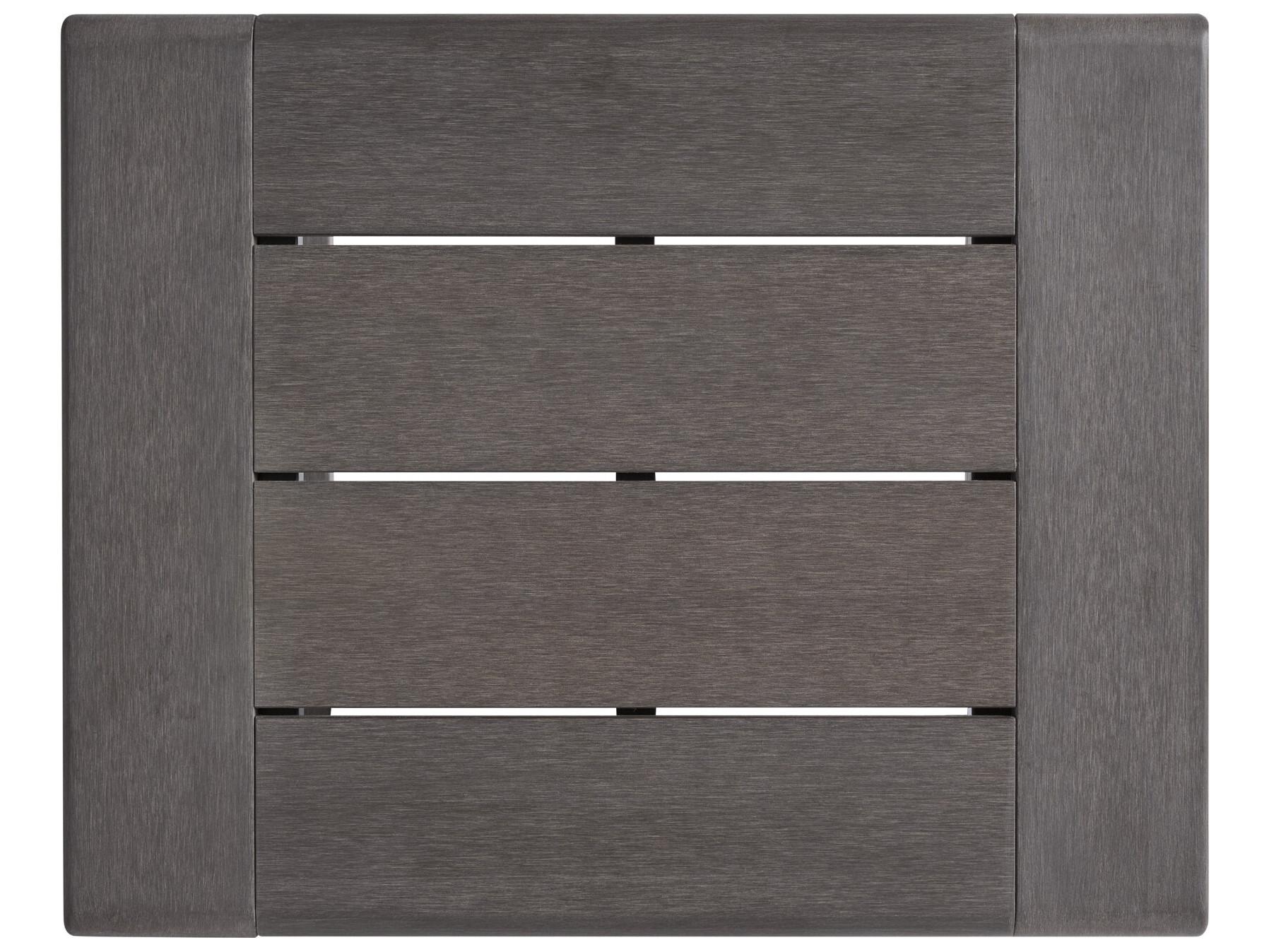 Tommy Bahama Outdoor Mozambique Synthetic Teak Taupe Gray Rectangular End Table