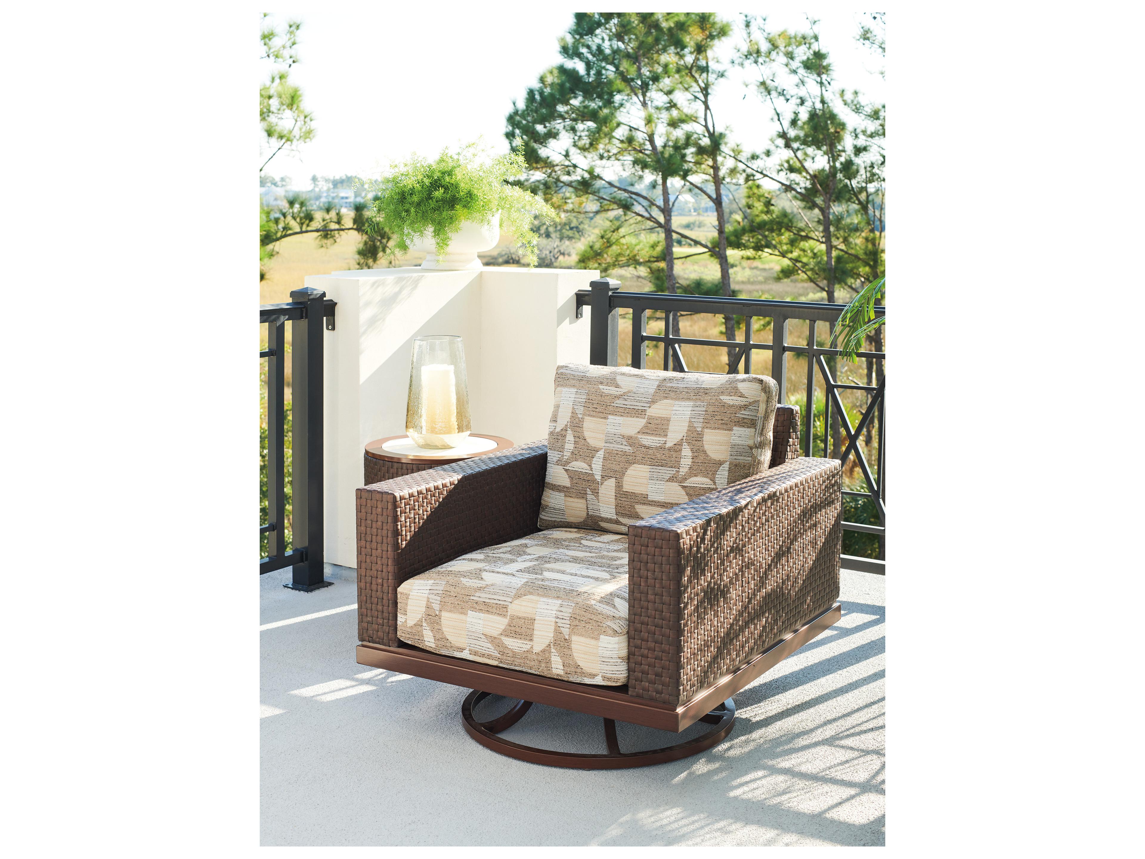 Tommy Bahama Outdoor Abaco Aluminum Wicker Swivel Lounge Chair