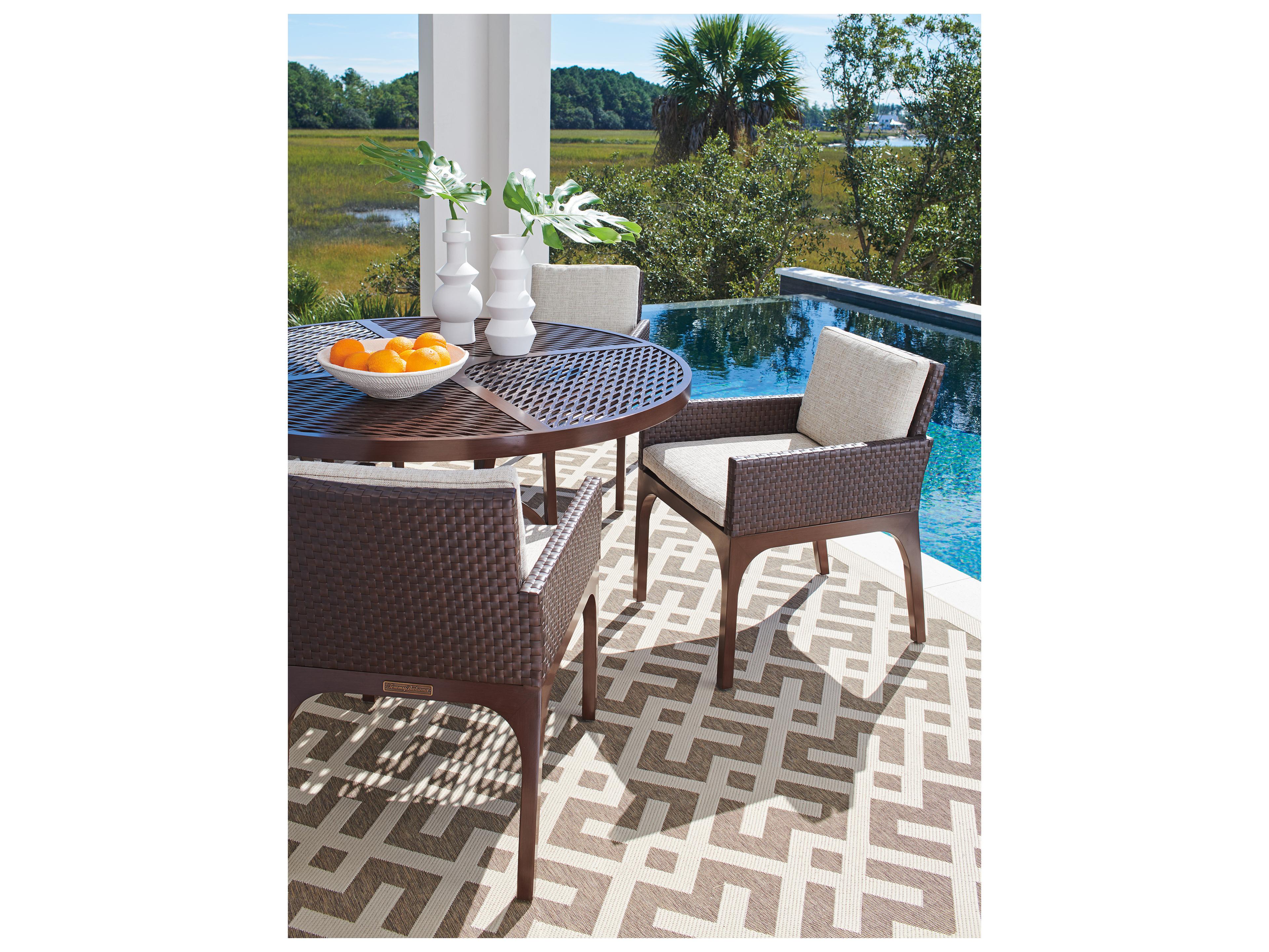 Tommy Bahama Outdoor Abaco Aluminum Wicker Dining Arm Chair