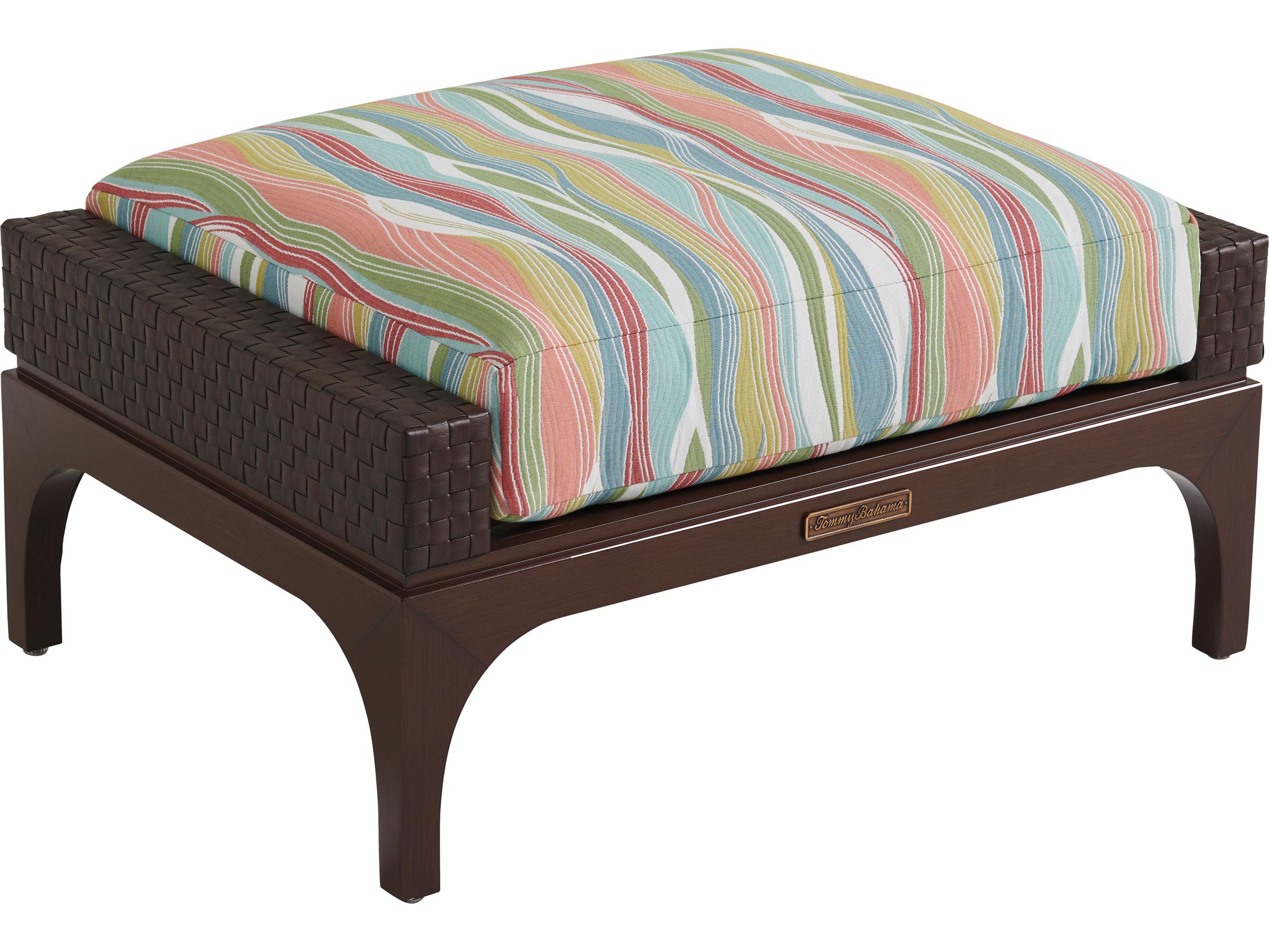 Tommy Bahama Outdoor Abaco Aluminum Wicker Ottoman