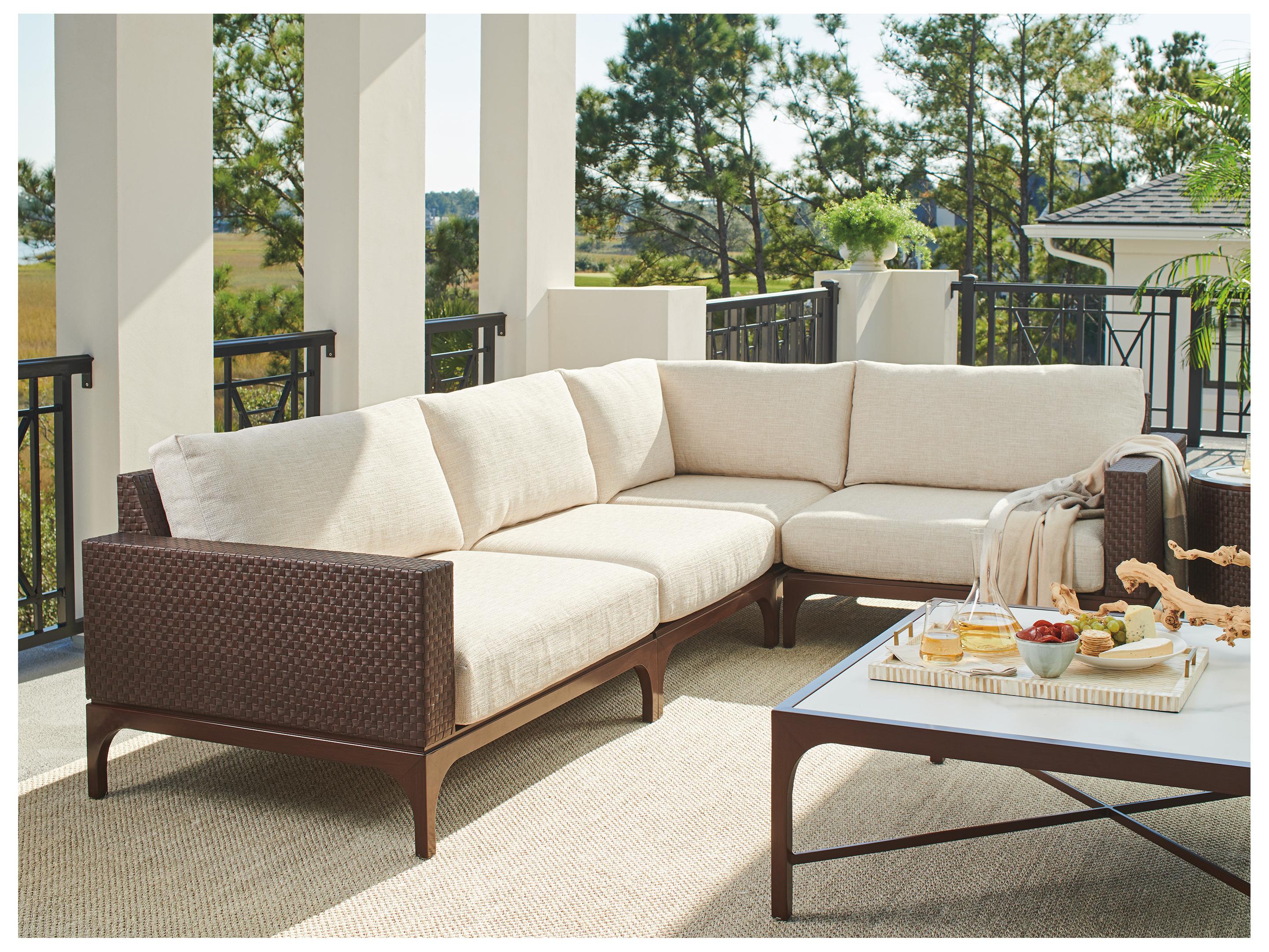 Tommy Bahama Outdoor Abaco Aluminum Wicker Sectional