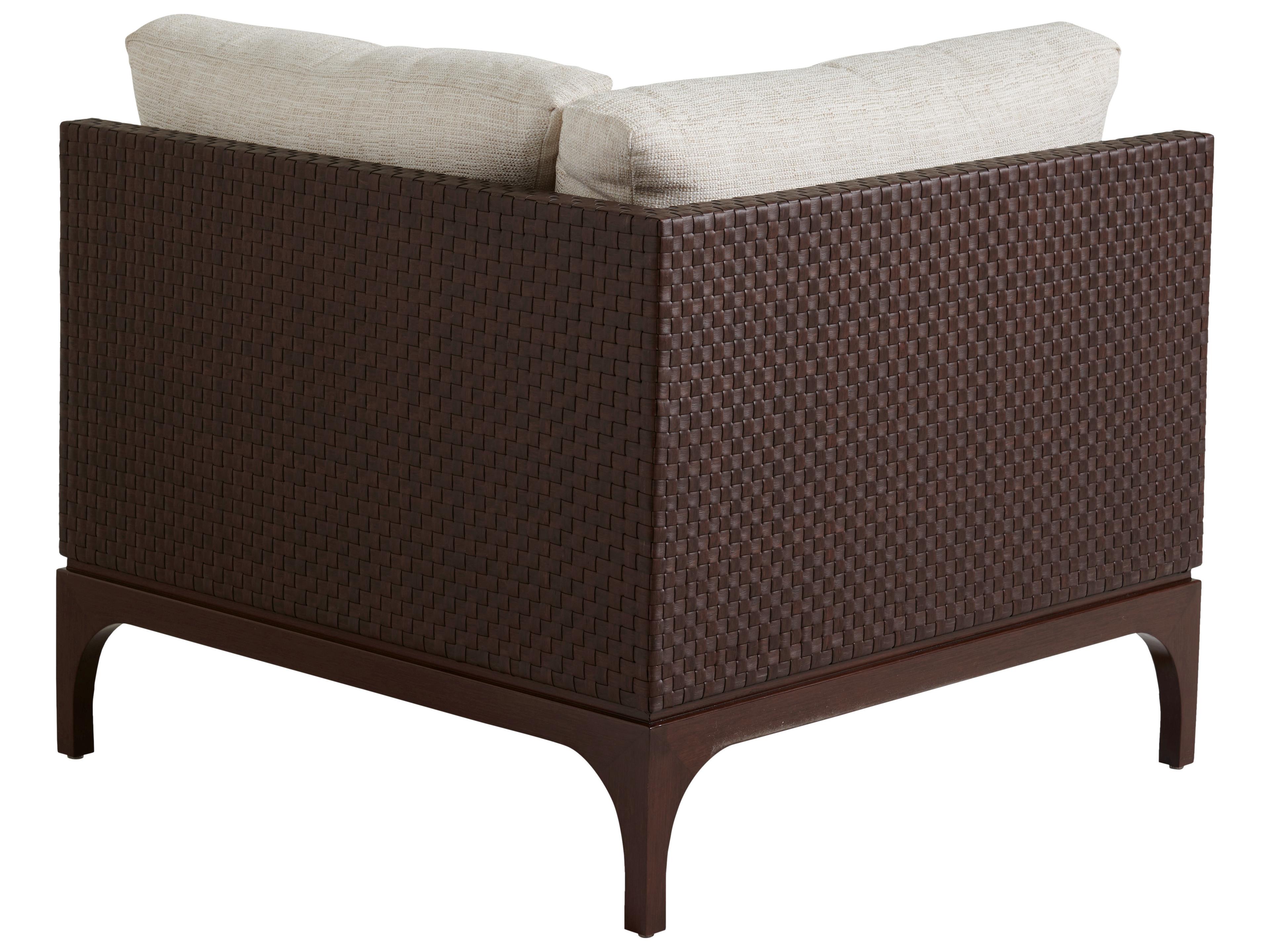 Tommy Bahama Outdoor Abaco Aluminum Wicker Corner Lounge Chair