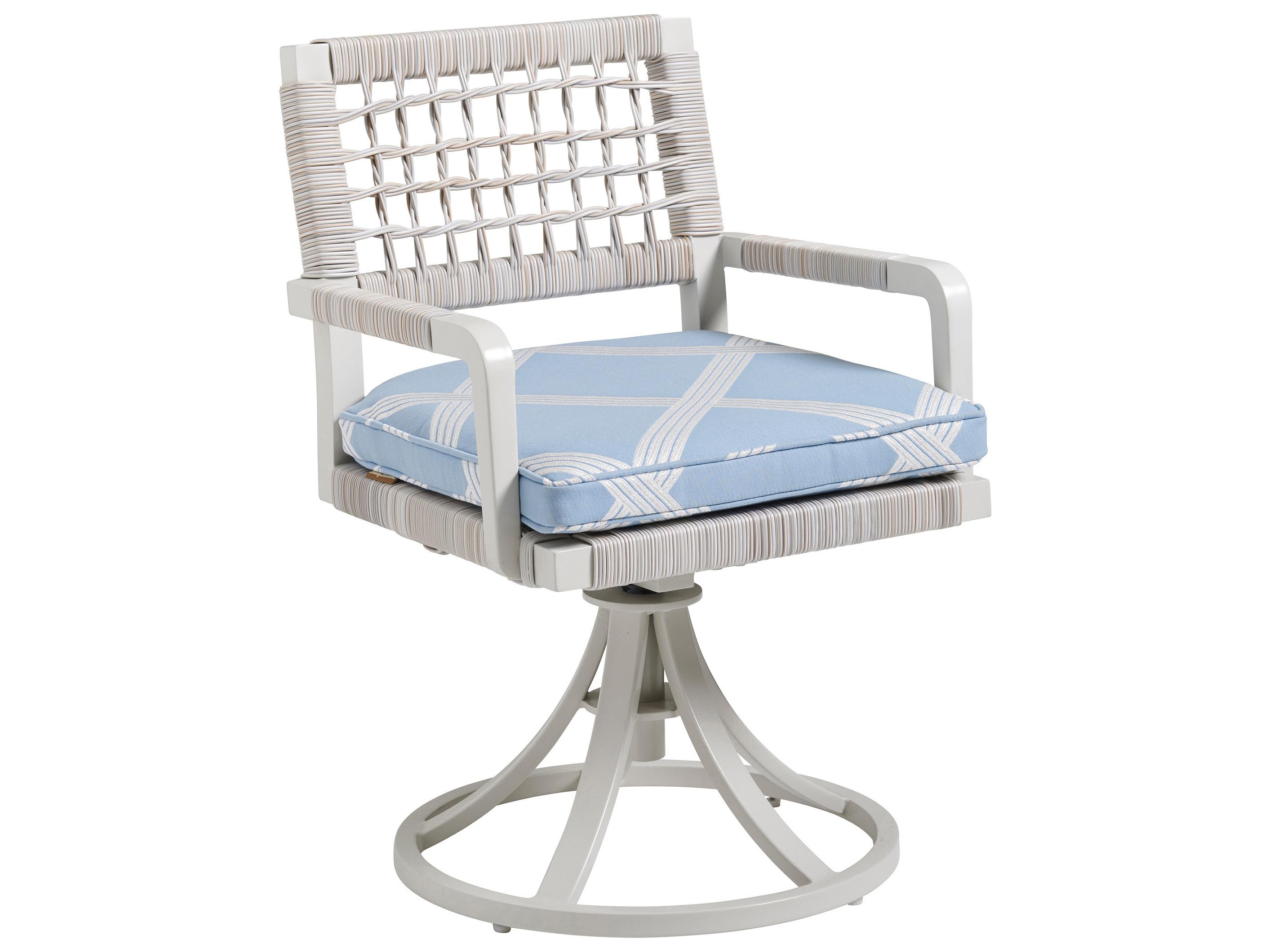 Tommy Bahama Outdoor Seabrook Aluminum Wicker Swivel Rocker Dining Arm Chair