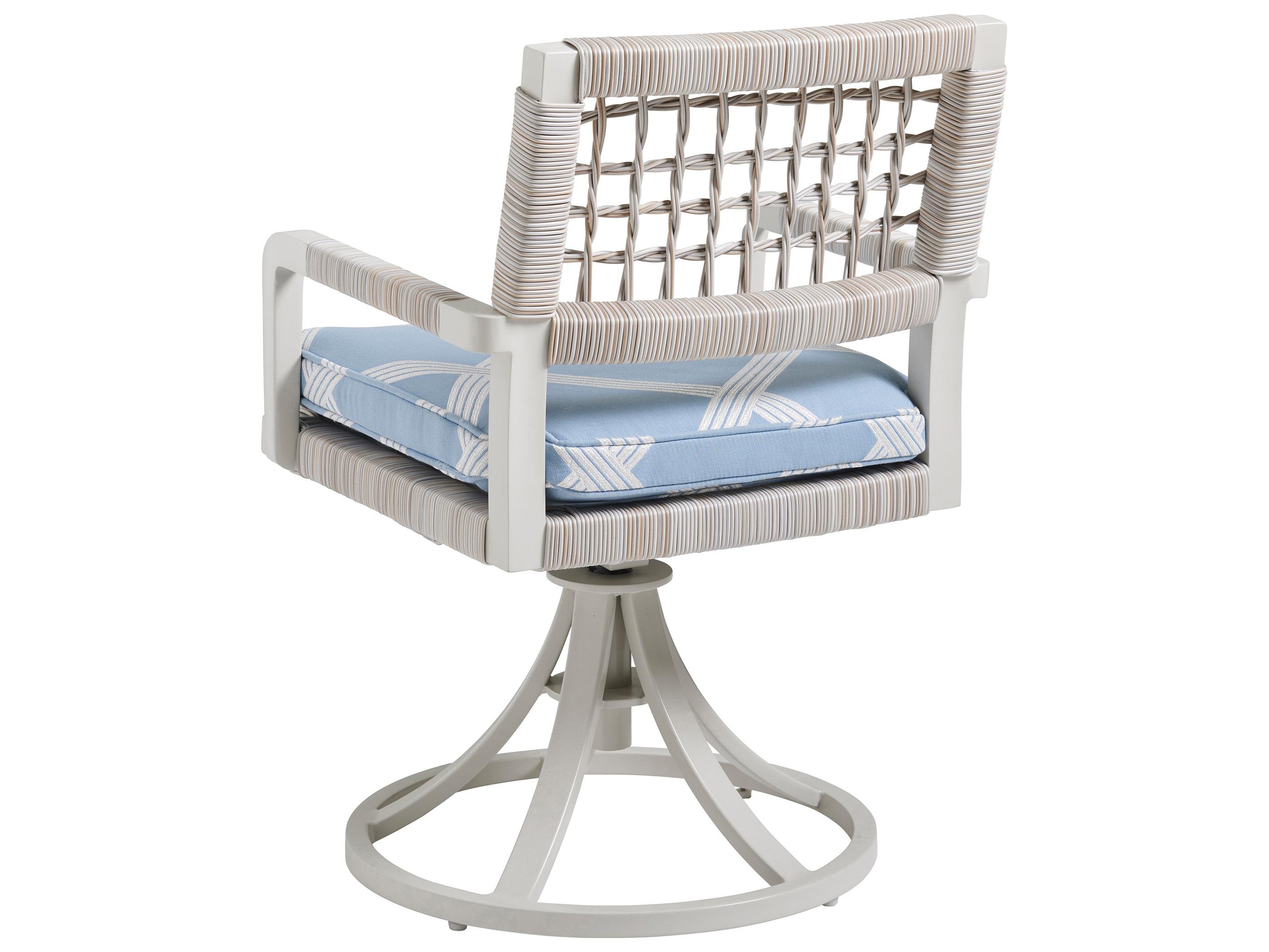 Tommy Bahama Outdoor Seabrook Aluminum Wicker Swivel Rocker Dining Arm Chair