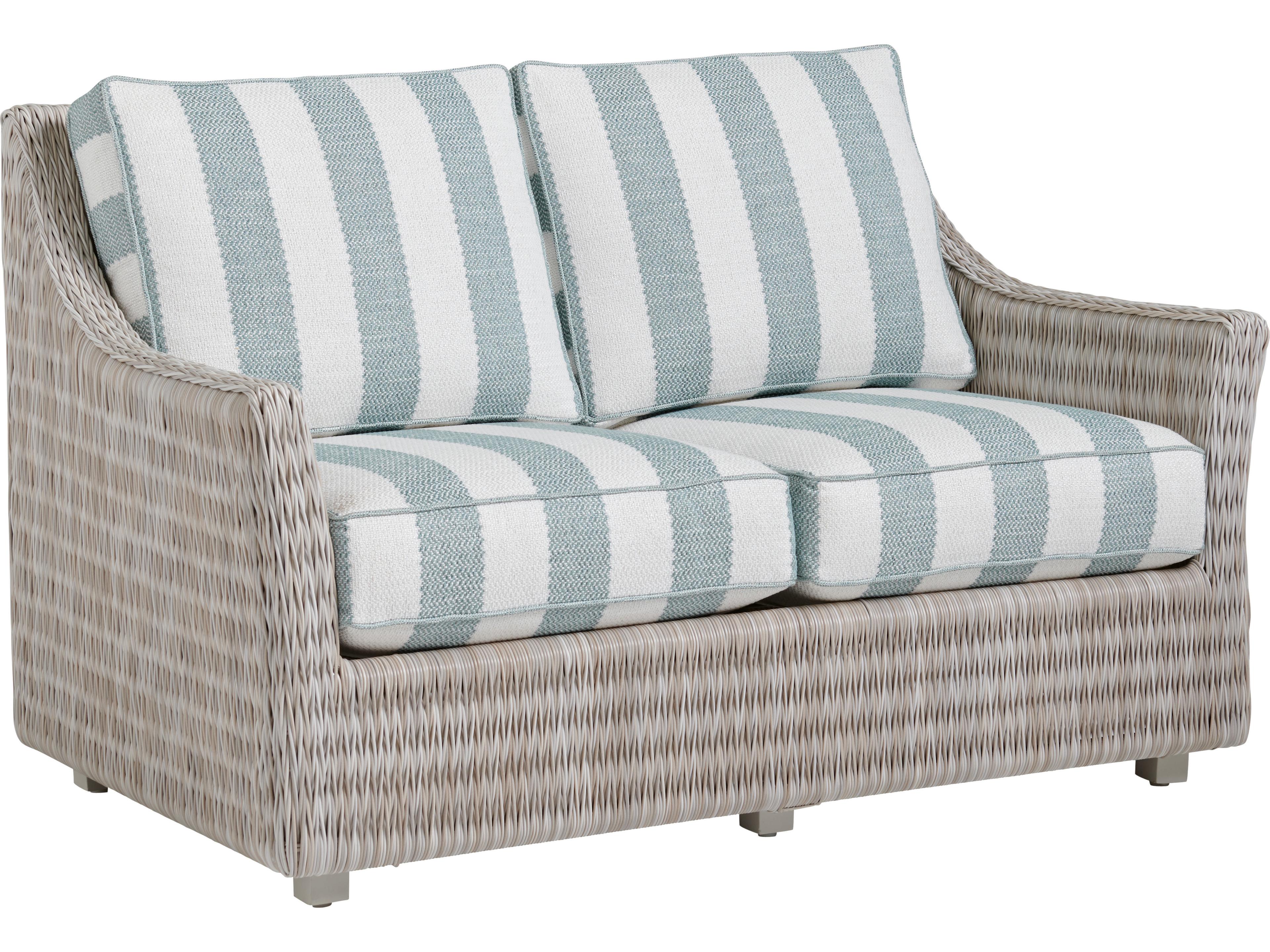 Tommy Bahama Outdoor Seabrook Aluminum Wicker Loveseat