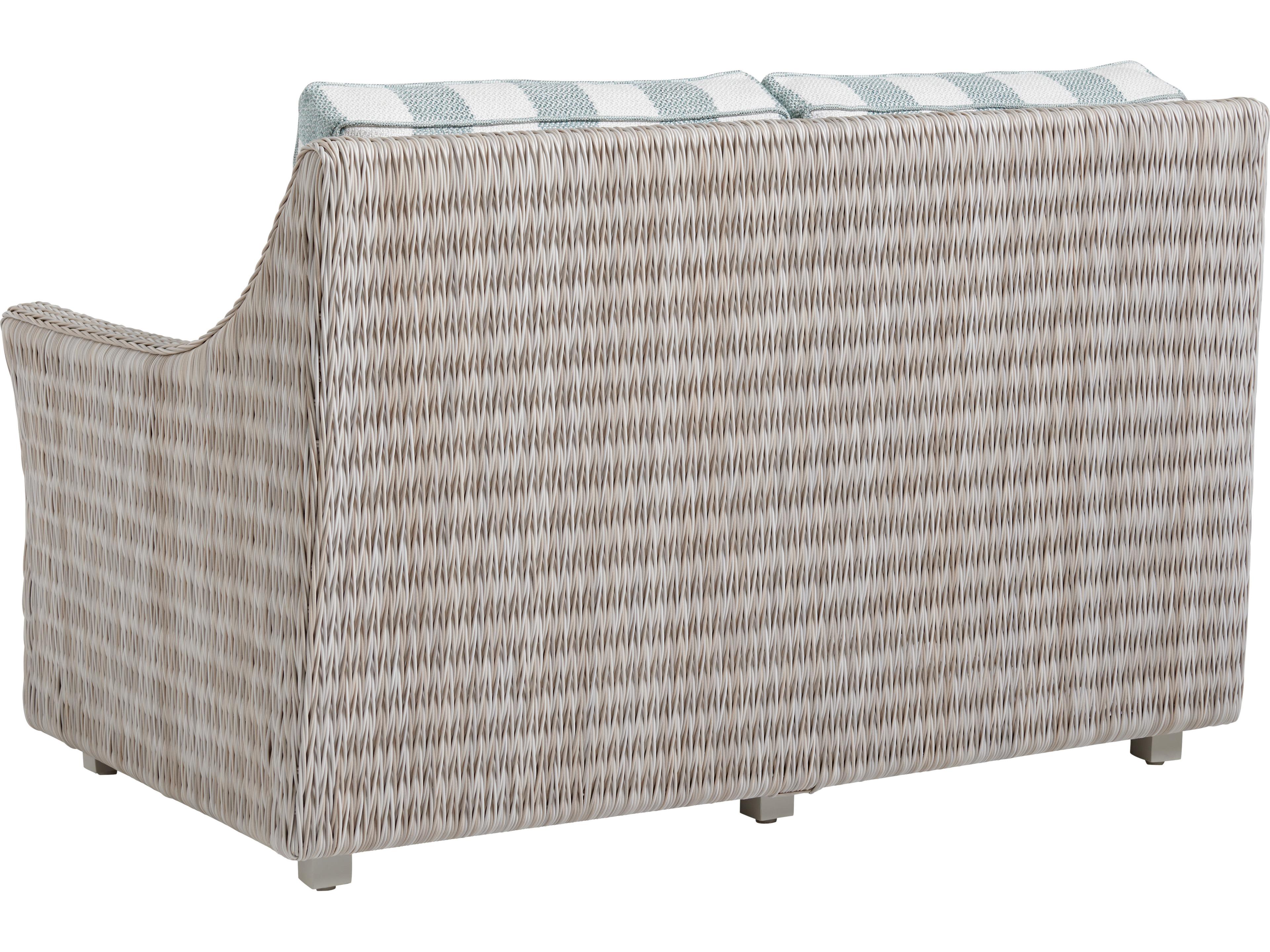 Tommy Bahama Outdoor Seabrook Aluminum Wicker Loveseat