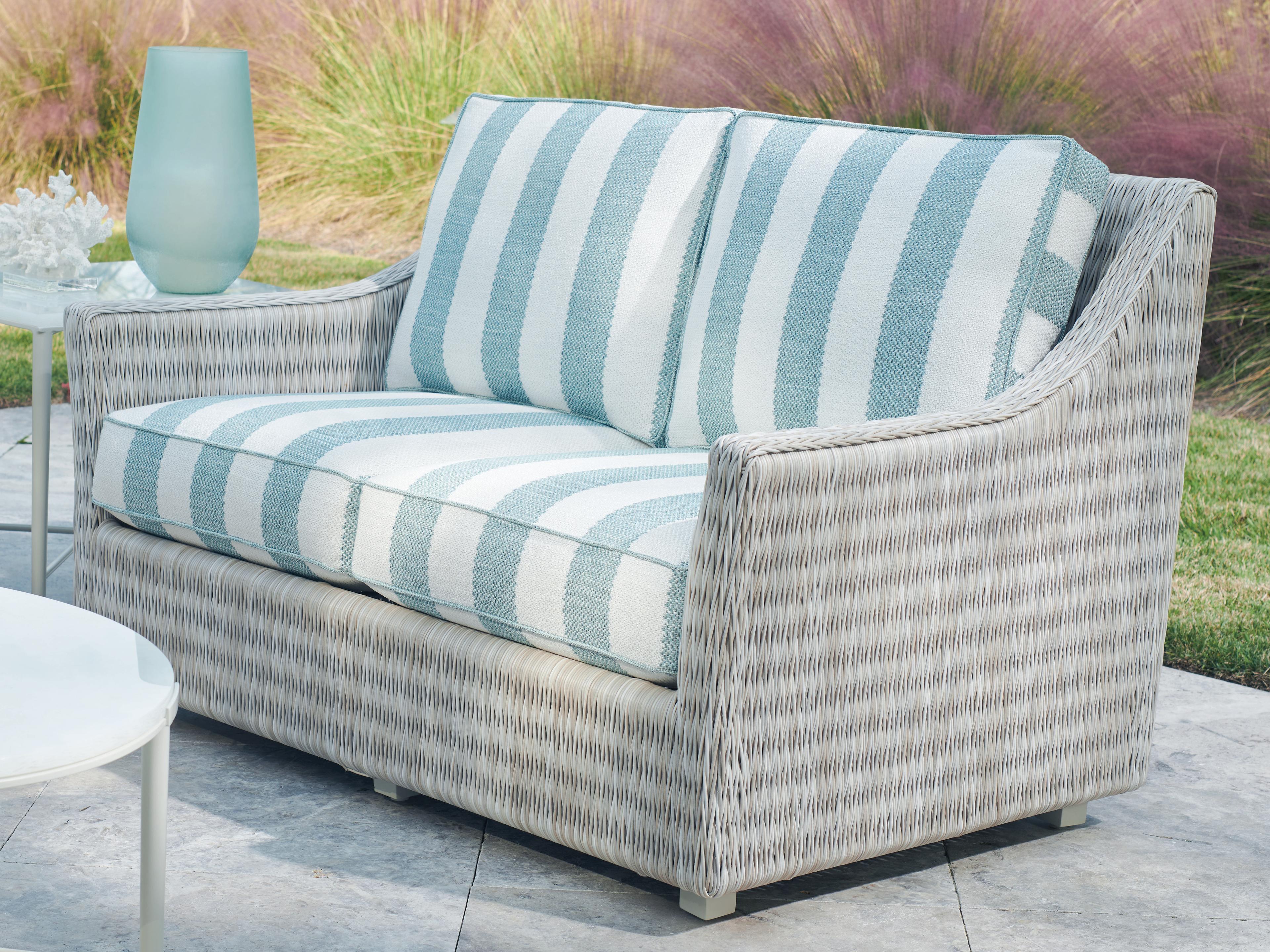 Tommy Bahama Outdoor Seabrook Aluminum Wicker Loveseat