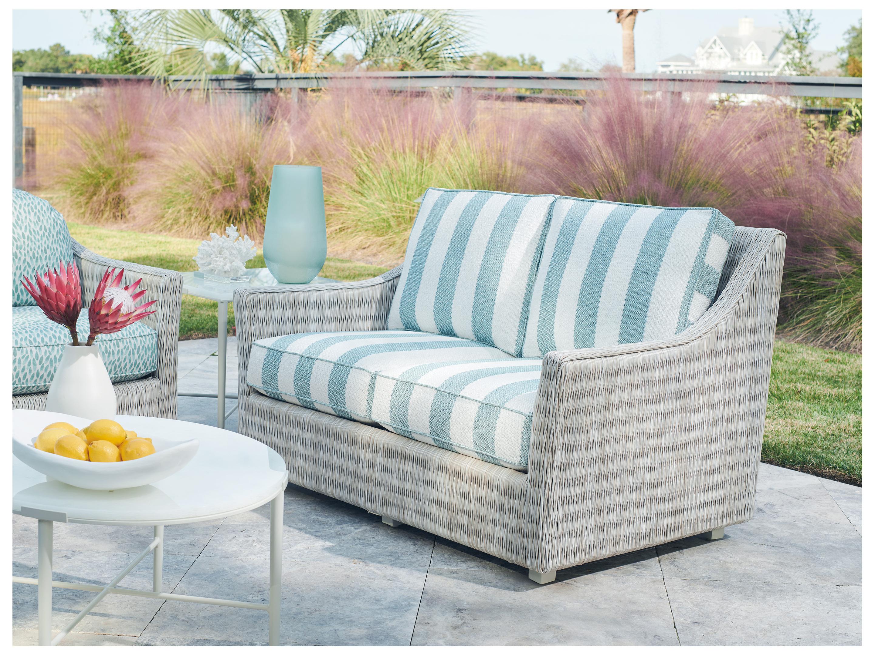 Tommy Bahama Outdoor Seabrook Aluminum Wicker Loveseat