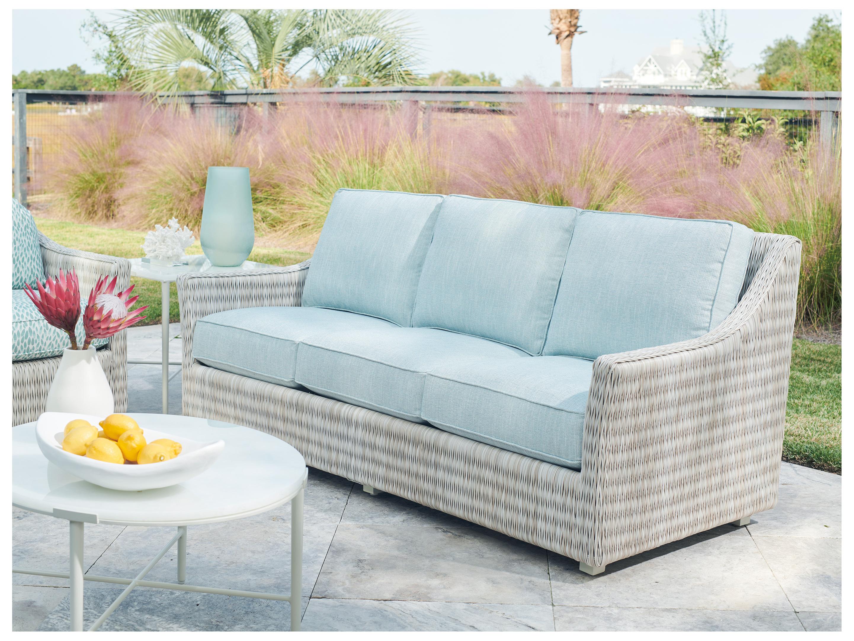 Tommy Bahama Outdoor Seabrook Aluminum Wicker Sofa