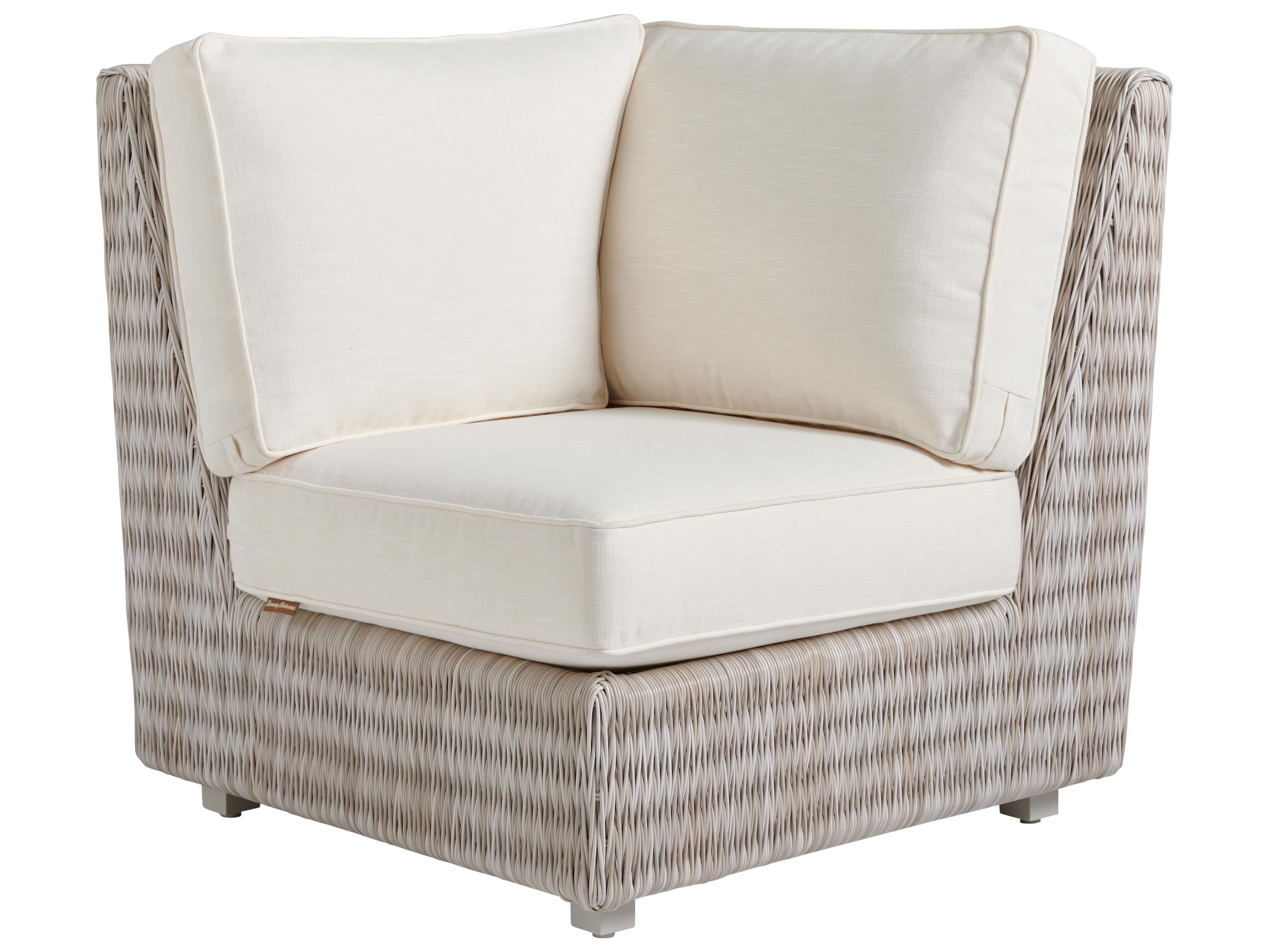 Tommy Bahama Outdoor Seabrook Aluminum Wicker Corner Lounge Chair