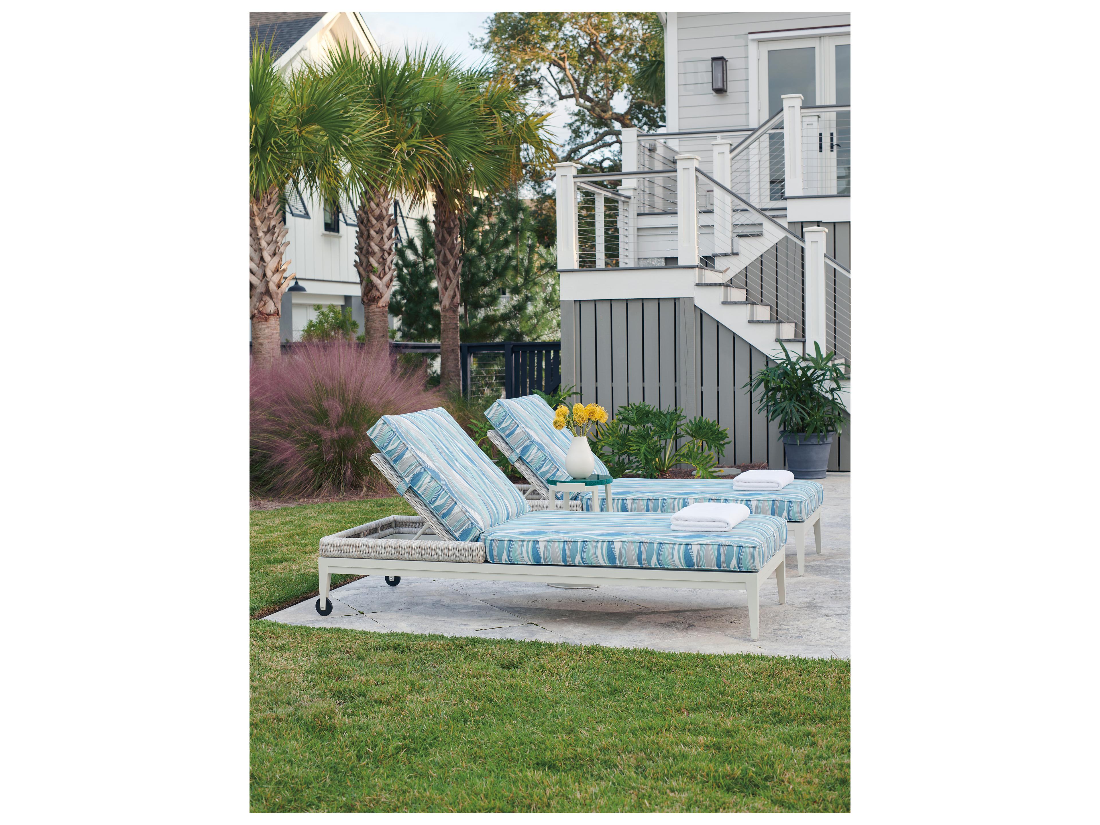 Tommy Bahama Outdoor Seabrook Aluminum Wicker Chaise Lounge