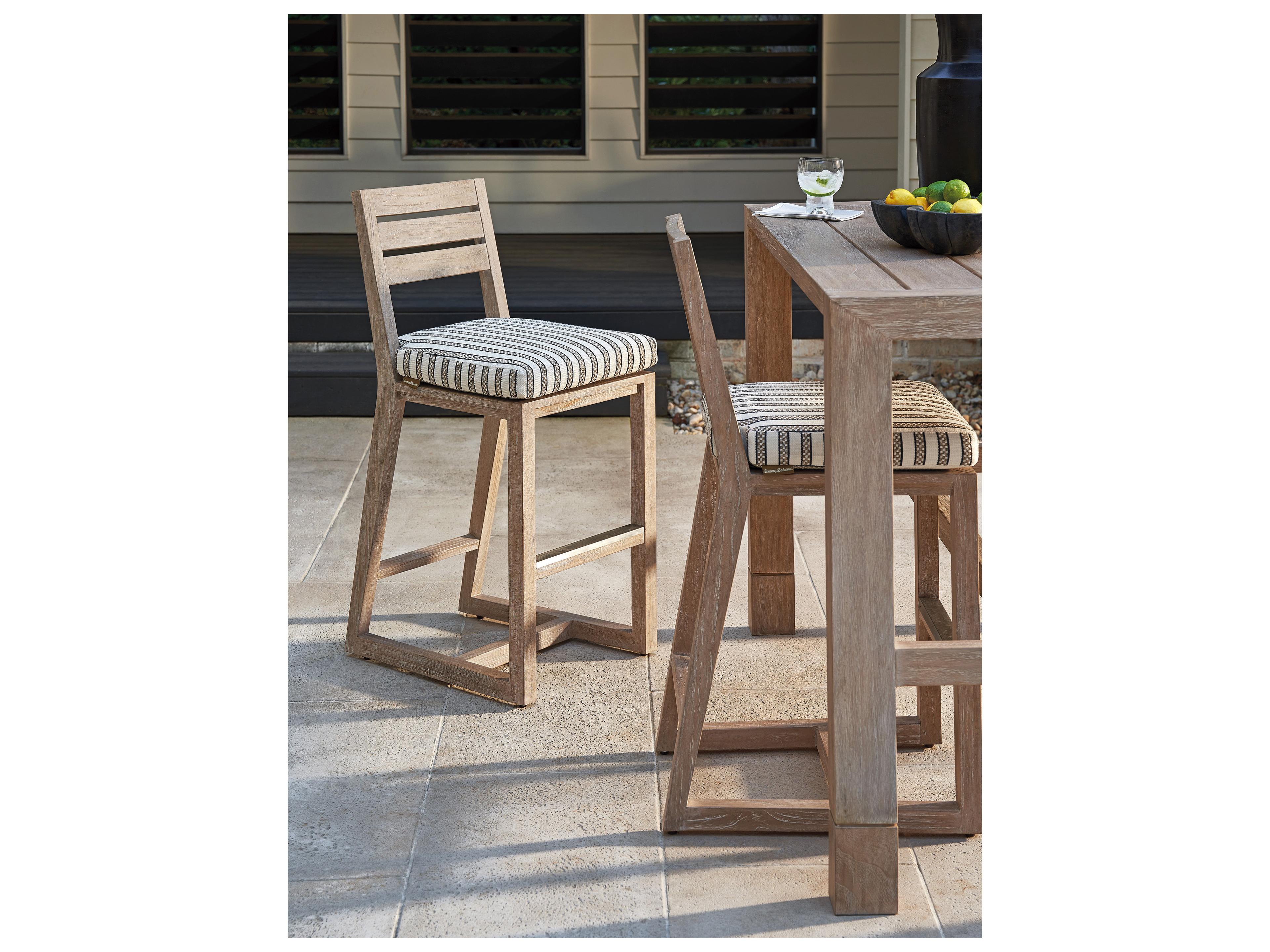 Tommy Bahama Outdoor Stillwater Cove Teak Bar Stool