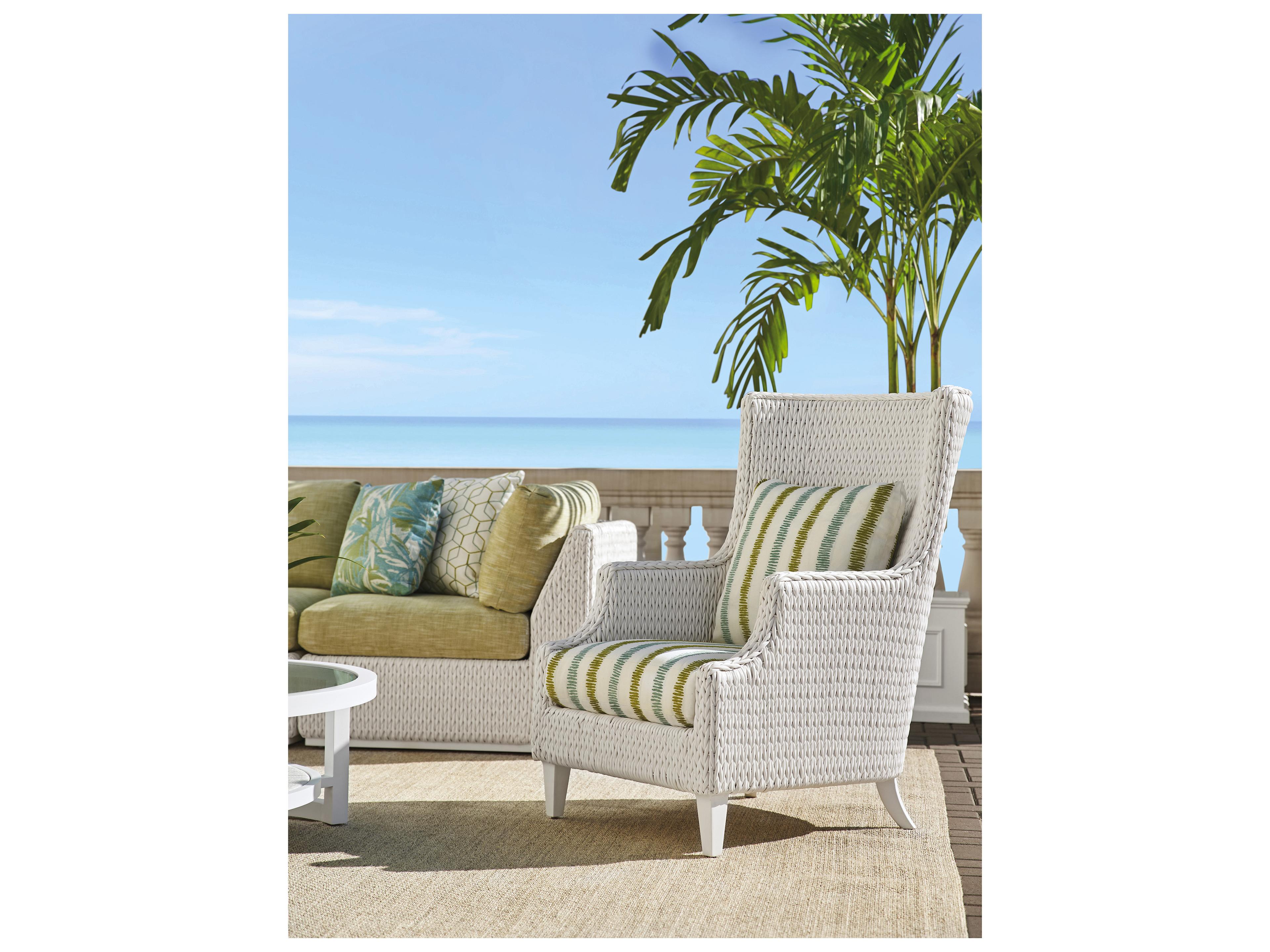 Tommy Bahama Outdoor Ocean Breeze Promenade Aluminum Wicker Wing Chair
