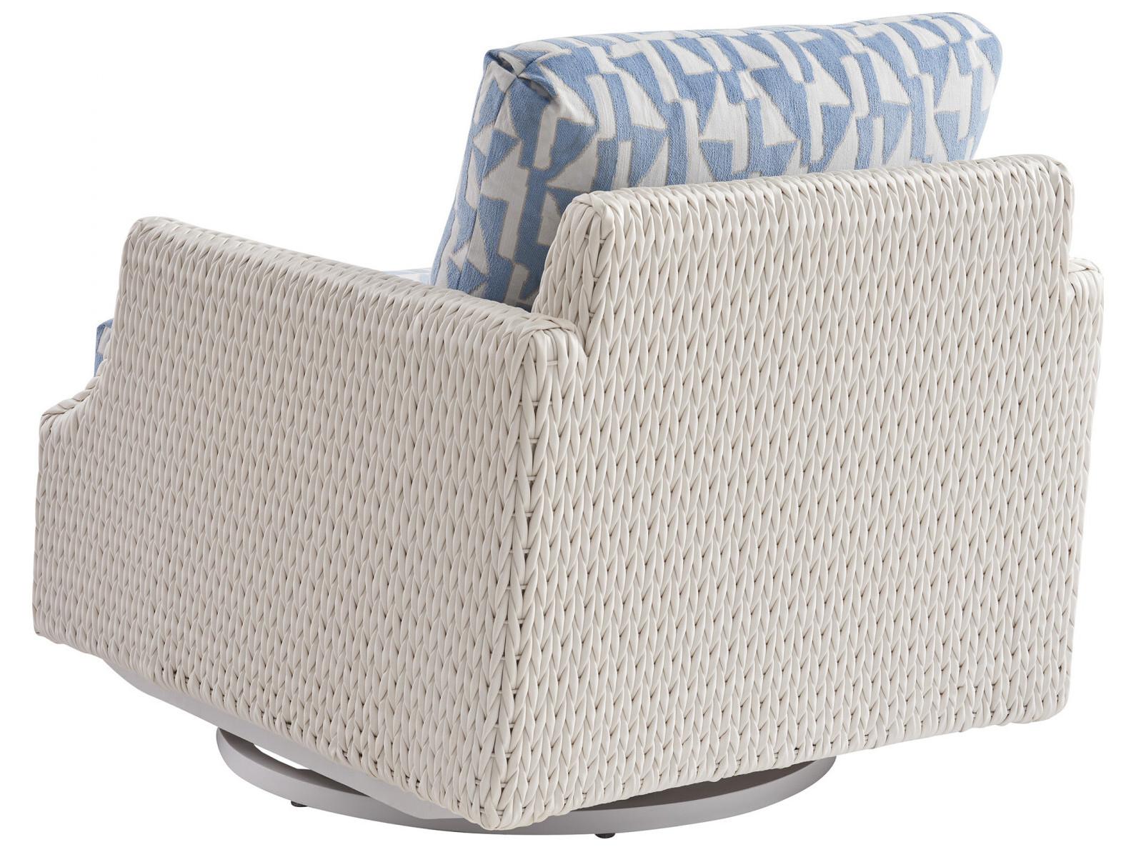 Tommy Bahama Outdoor Old Breeze Promenade Aluminum Wicker Swivel Glider Lounge Chair