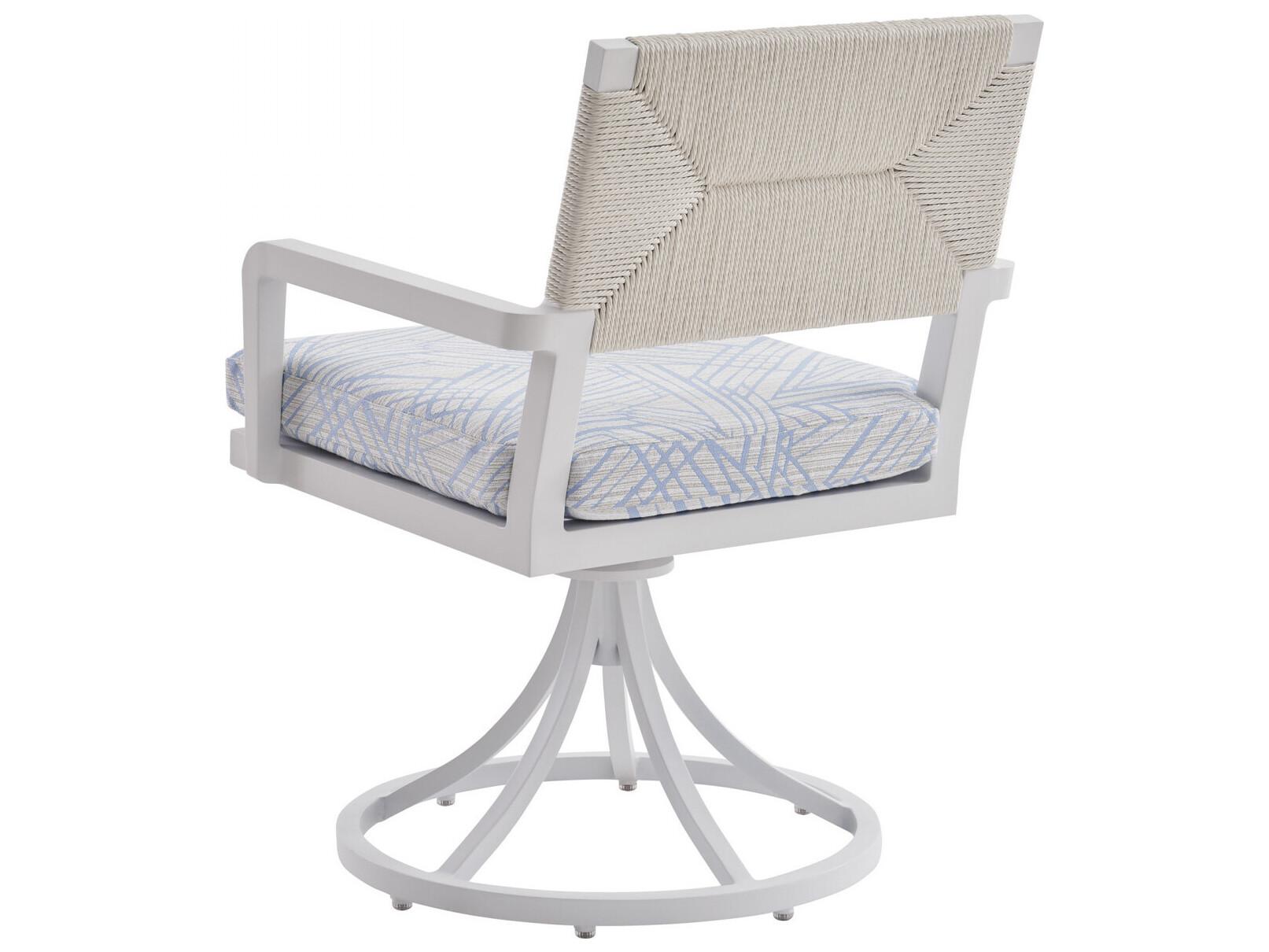 Tommy Bahama Outdoor Old Breeze Promenade Aluminum Wicker Swivel Rocker Dining Arm Chair