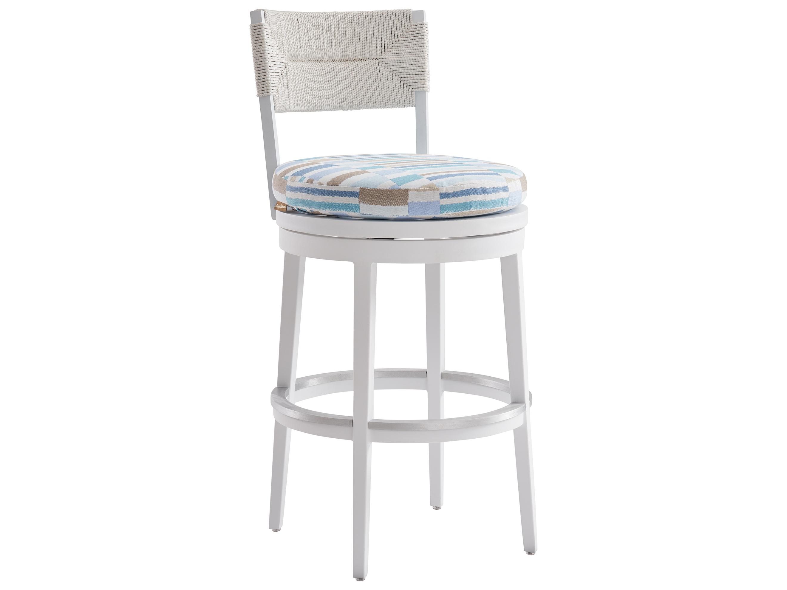 Tommy Bahama Outdoor Ocean Breeze Promenade Aluminum Wicker Swivel Bar Stool