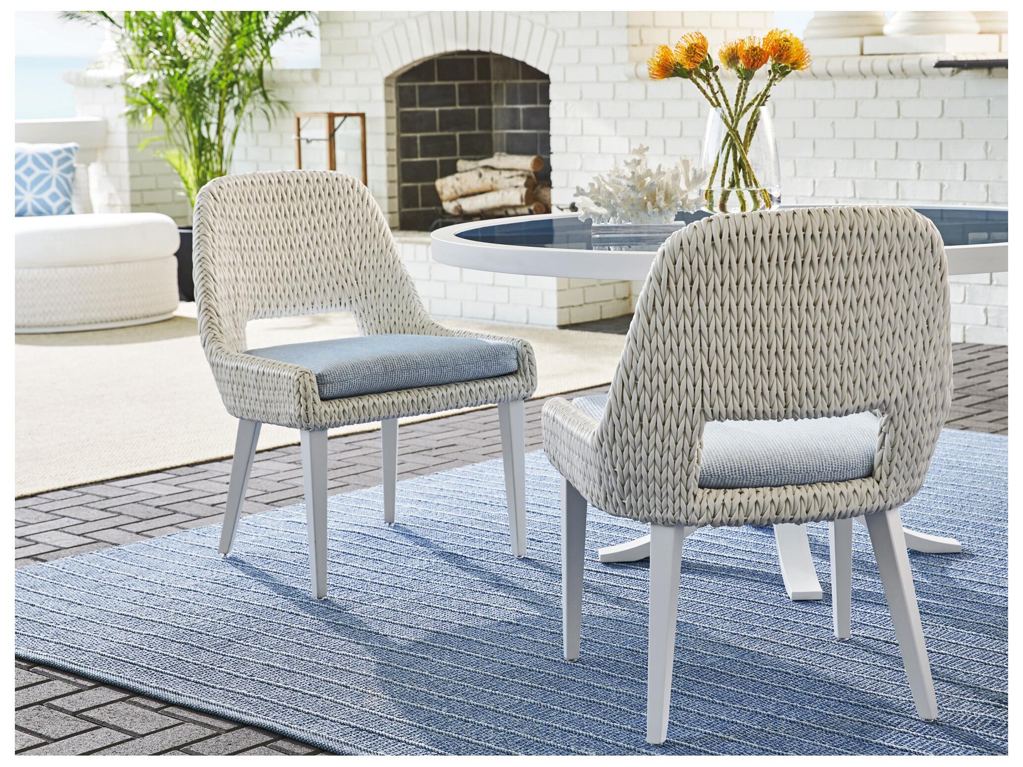 Tommy Bahama Outdoor Old Breeze Promenade Aluminum Wicker Occasional Dining Chair