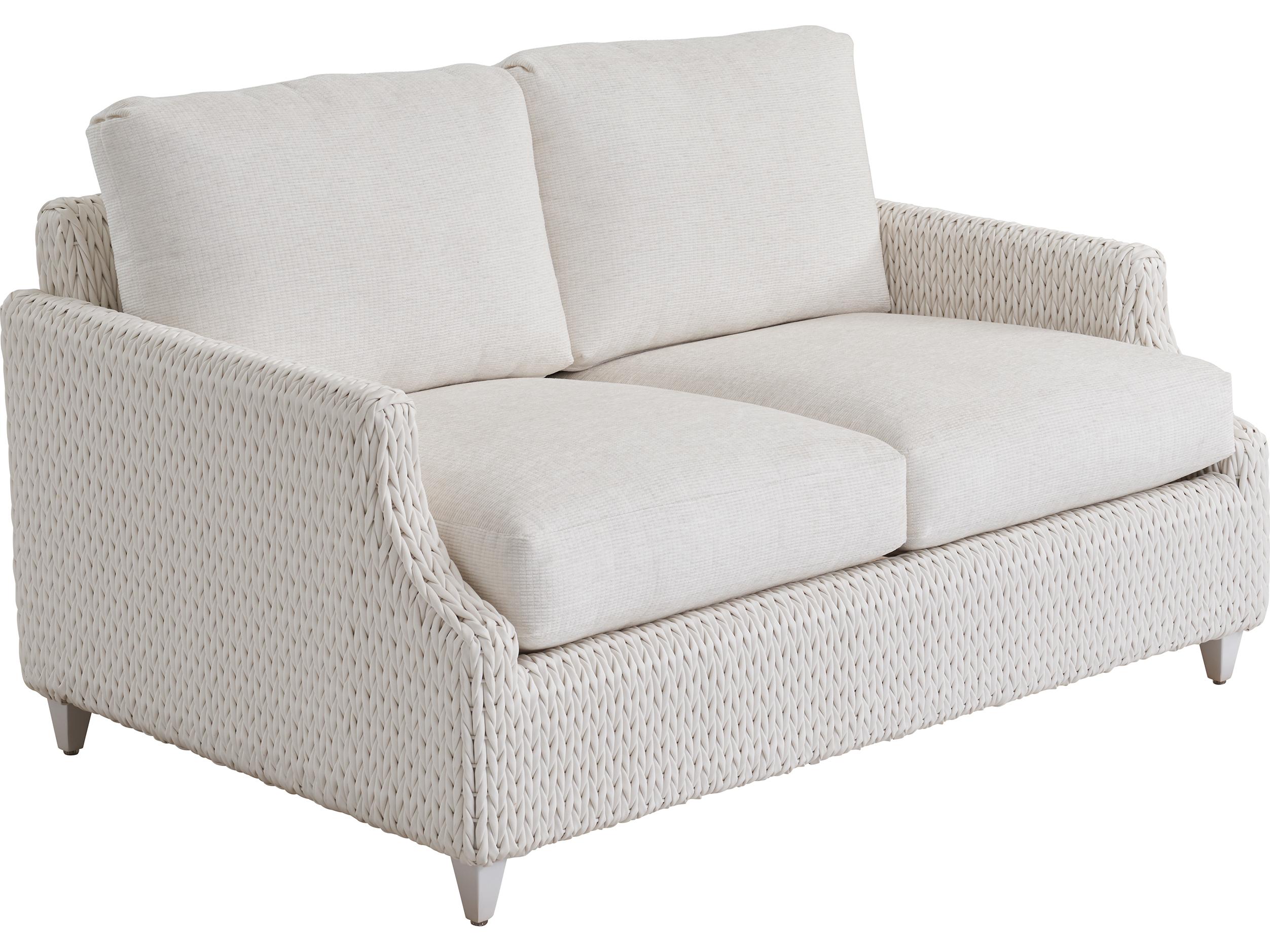 Tommy Bahama Outdoor Ocean Breeze Promenade Aluminum Wicker Loveseat