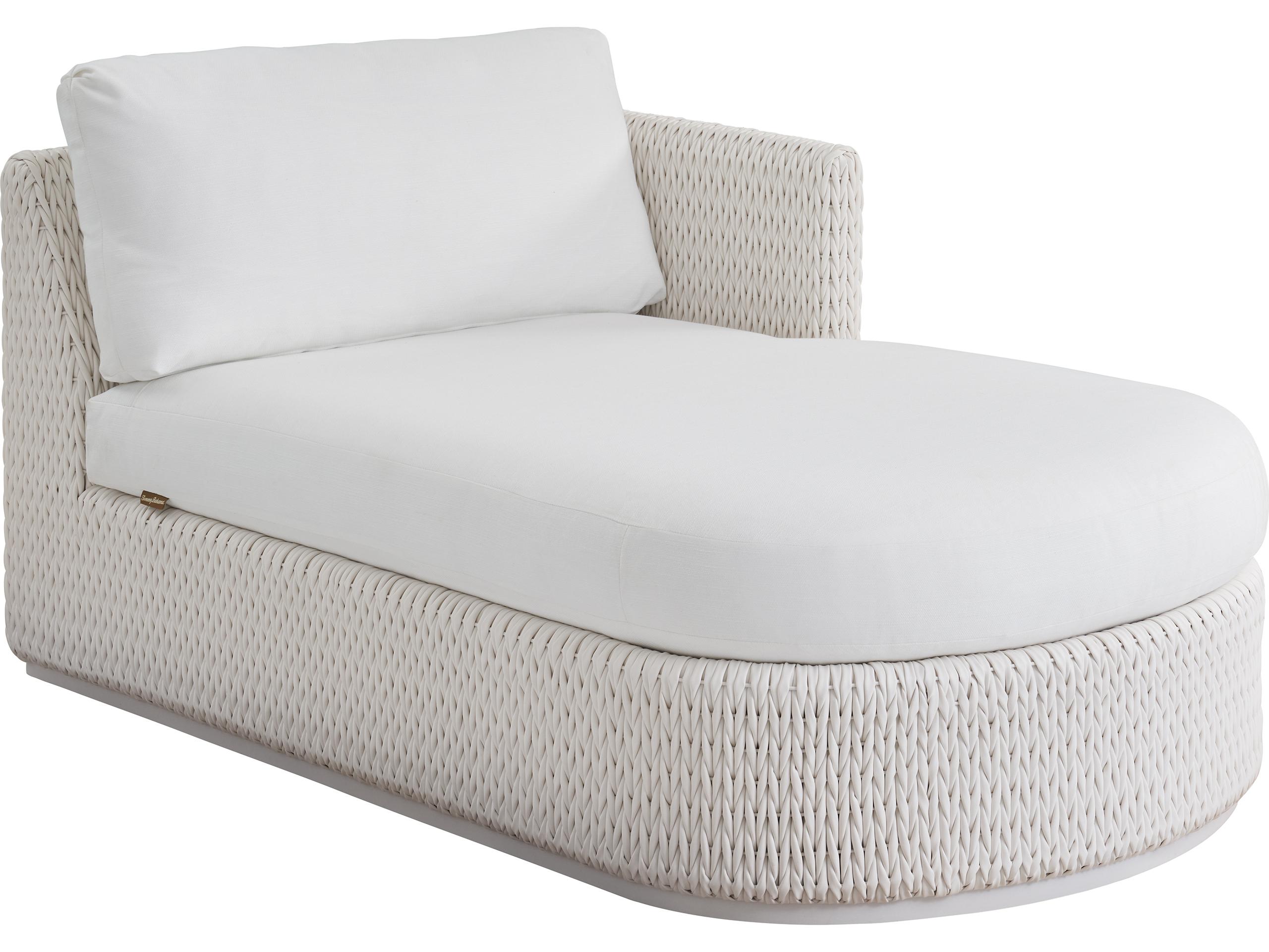 Tommy Bahama Outdoor Ocean Breeze Promenade Aluminum Wicker Right Arm Chaise Lounge