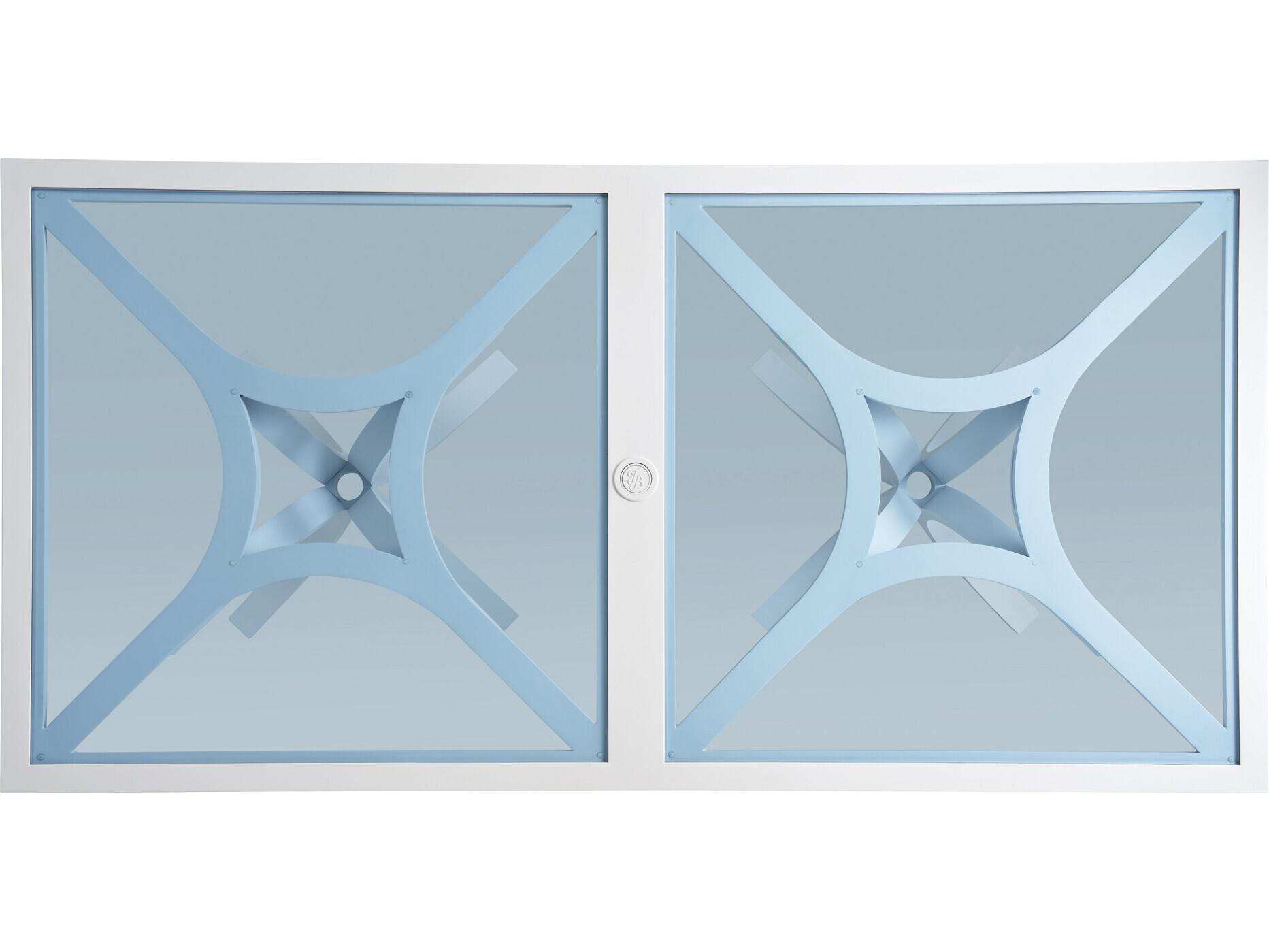 Tommy Bahama Outdoor Old Breeze Promenade Aluminum Pearl White Table Base for Rectangular Dining Table