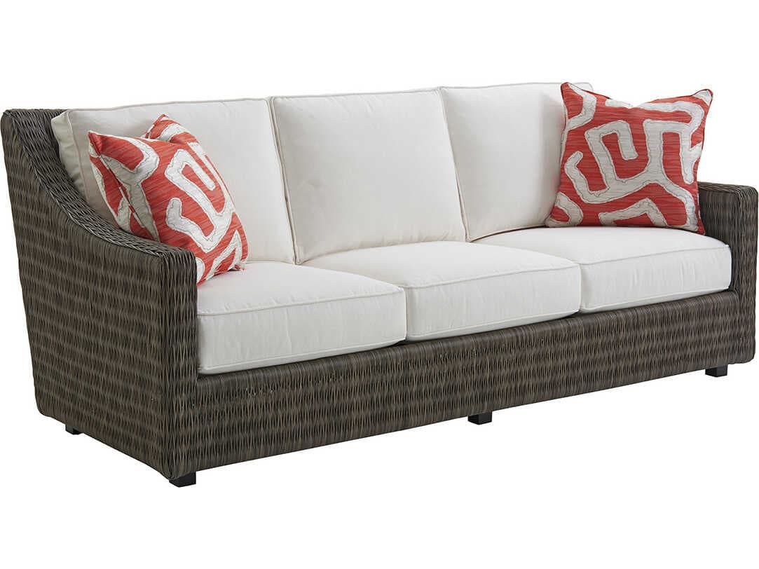 Tommy Bahama Outdoor Cypress Point Ocean Terrace Wicker Short Sofa