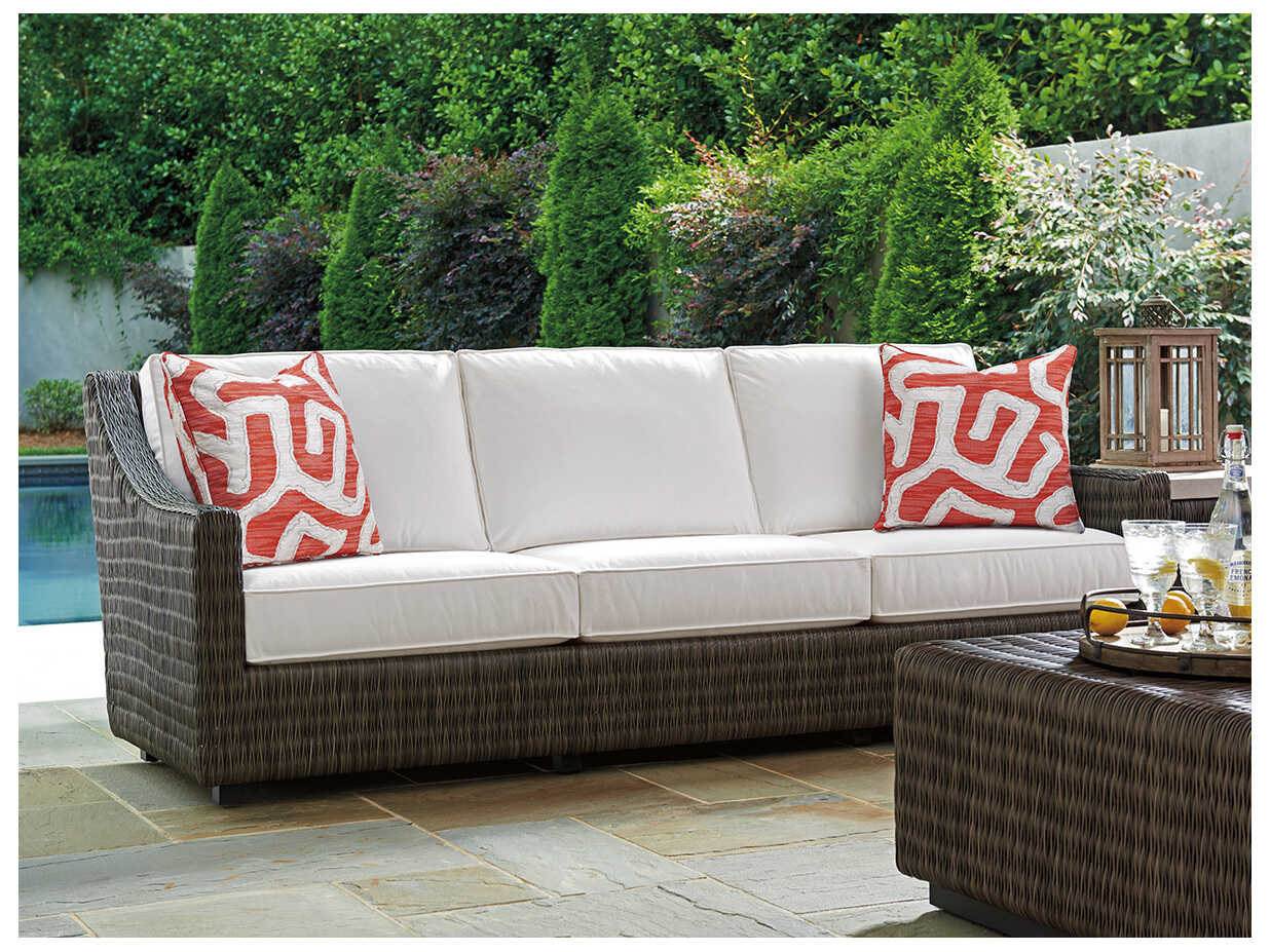 Tommy Bahama Outdoor Cypress Point Ocean Terrace Wicker Long Sofa