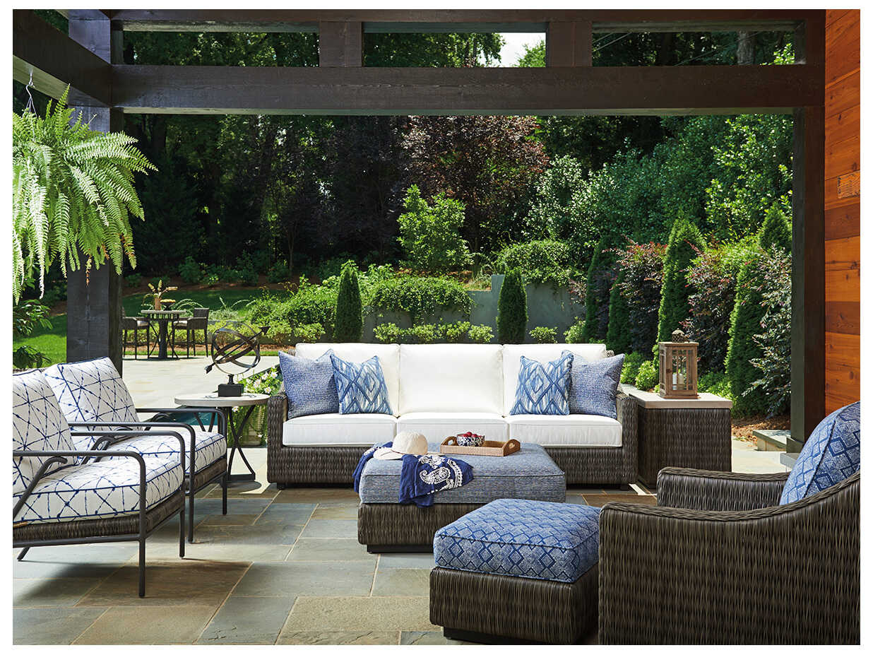 Tommy Bahama Outdoor Cypress Point Ocean Terrace Wicker Long Sofa