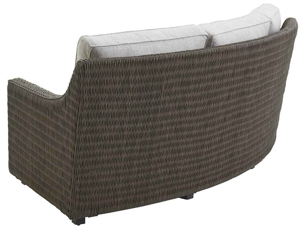 Tommy Bahama Outdoor Cypress Point Ocean Terrace Wicker Right Arm Facing Curved Sofa