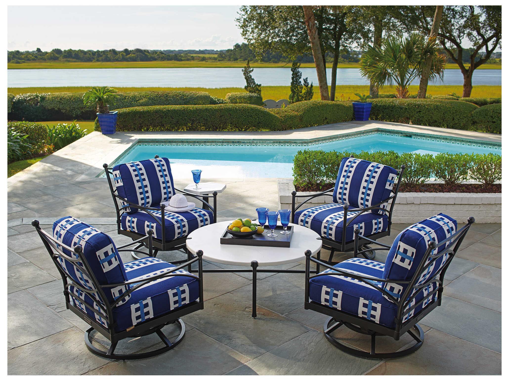 Tommy Bahama Outdoor Pavlova Aluminum Swivel Lounge Chair