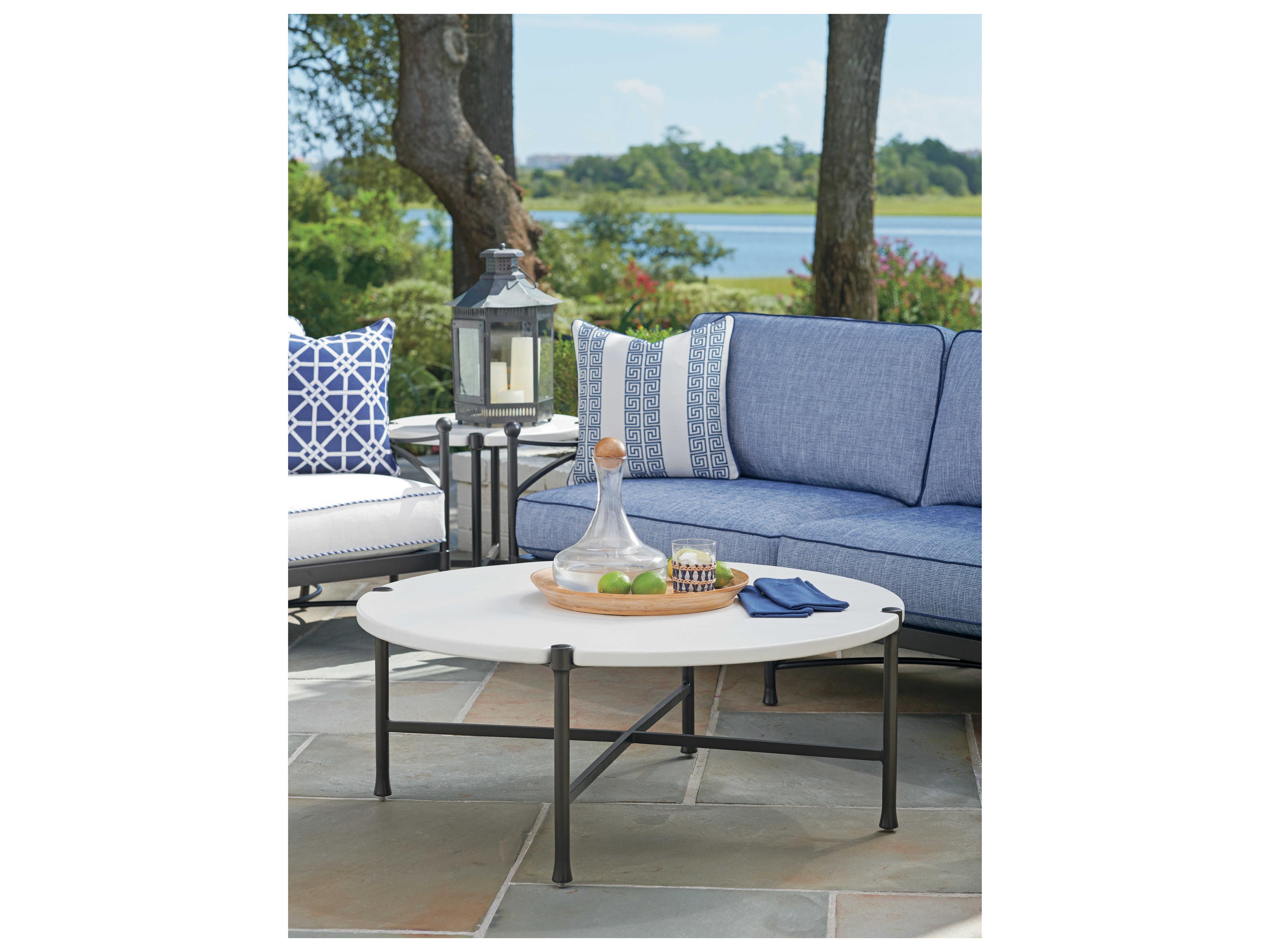 Tommy Bahama Outdoor Pavlova Aluminum Round Coffee Table