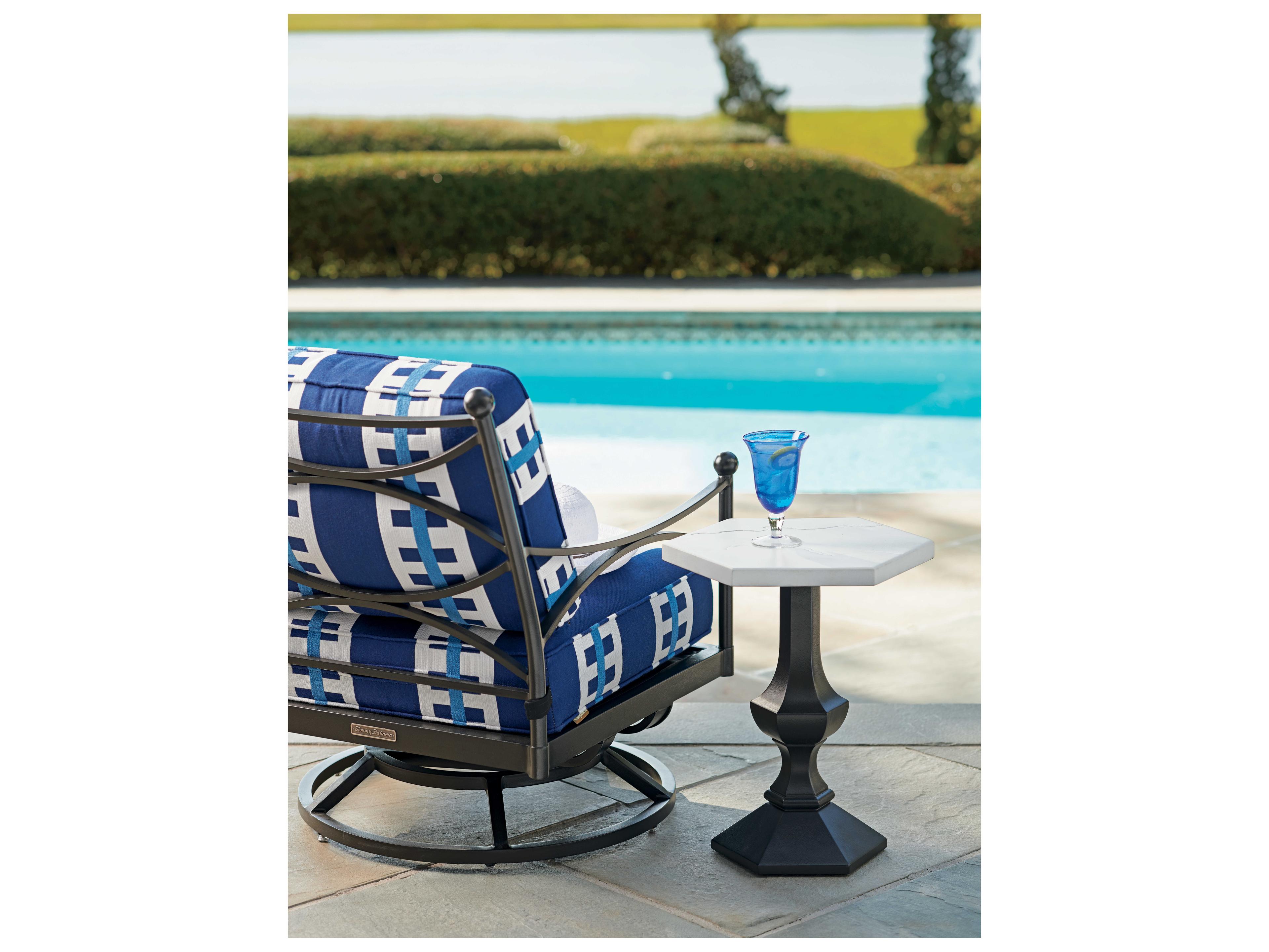 Tommy Bahama Outdoor Pavlova Aluminum Hexagonal Accent Table