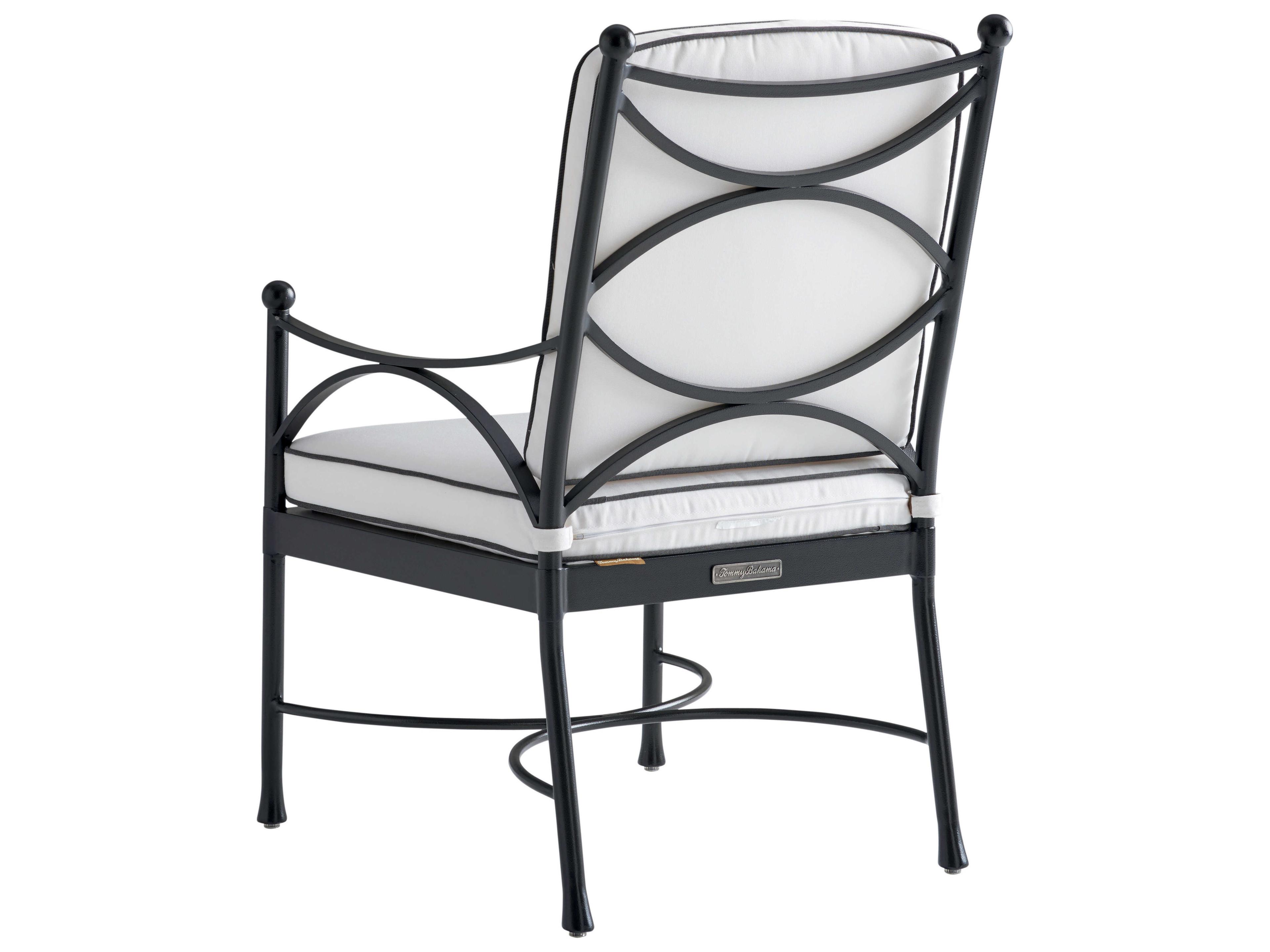 Tommy Bahama Outdoor Pavlova Aluminum Dining Arm Chair with Cushion Set