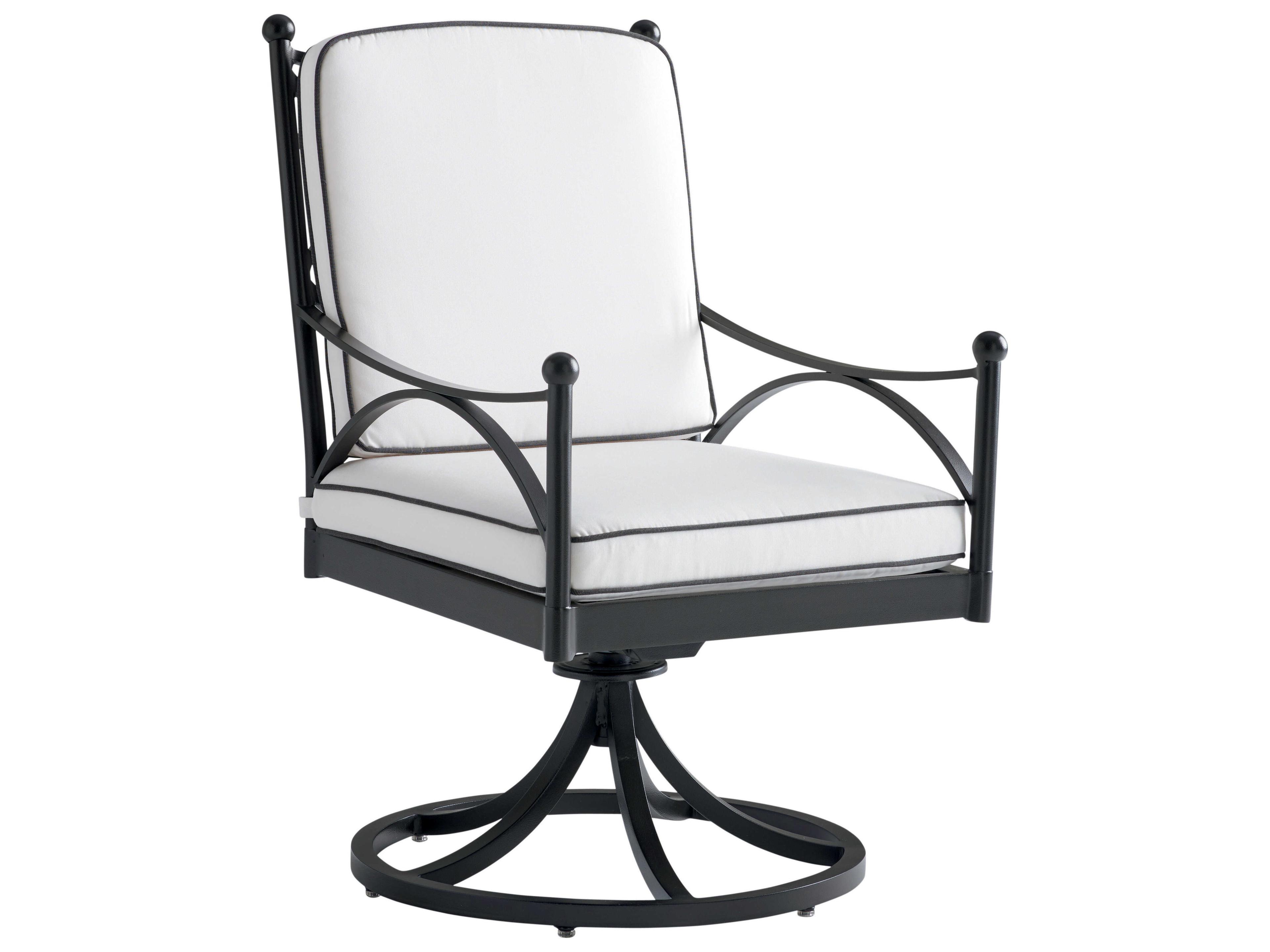 Tommy Bahama Outdoor Pavlova Aluminum Cushion Swivel Rocker Dining Arm Chair