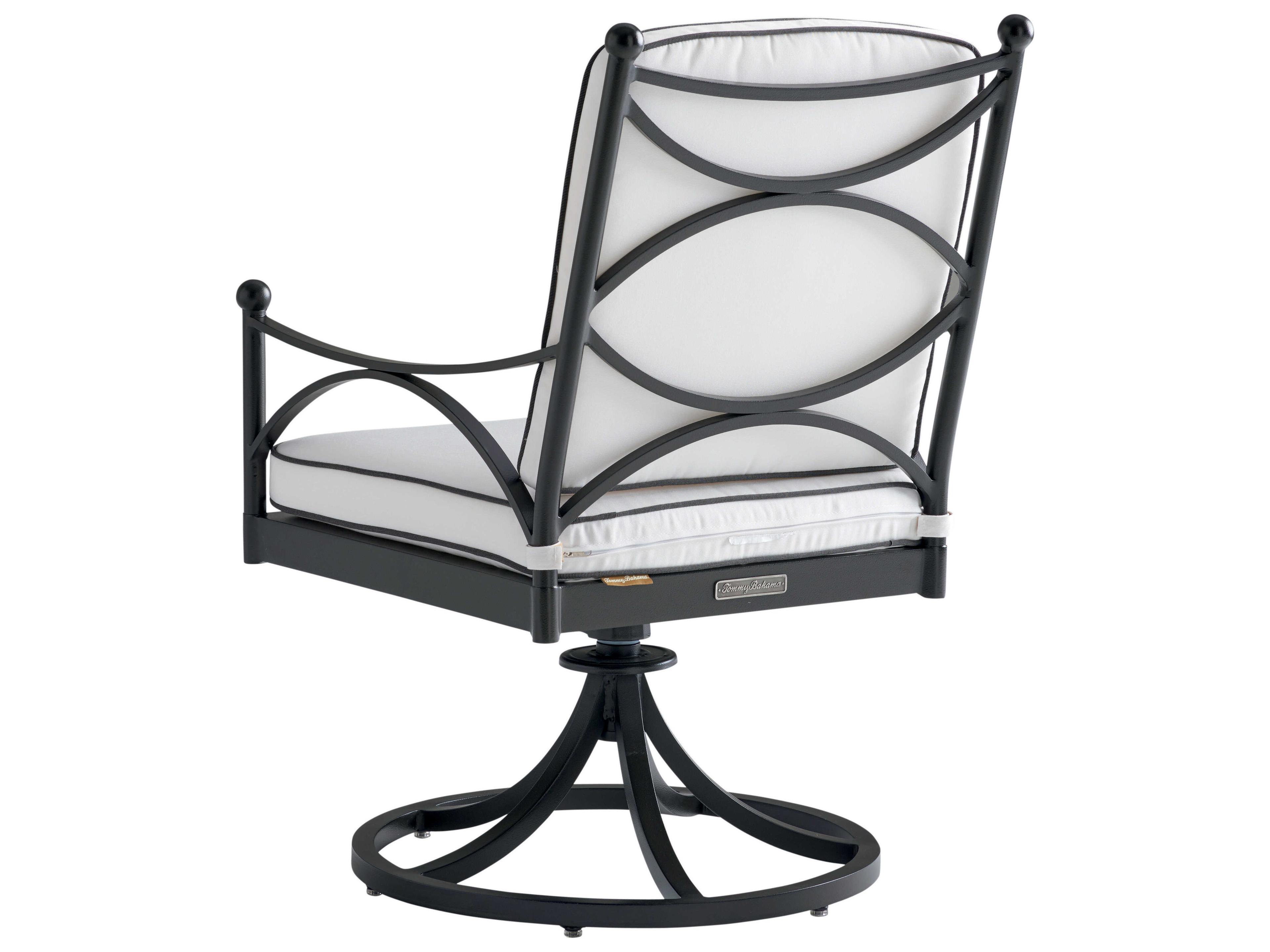 Tommy Bahama Outdoor Pavlova Aluminum Cushion Swivel Rocker Dining Arm Chair