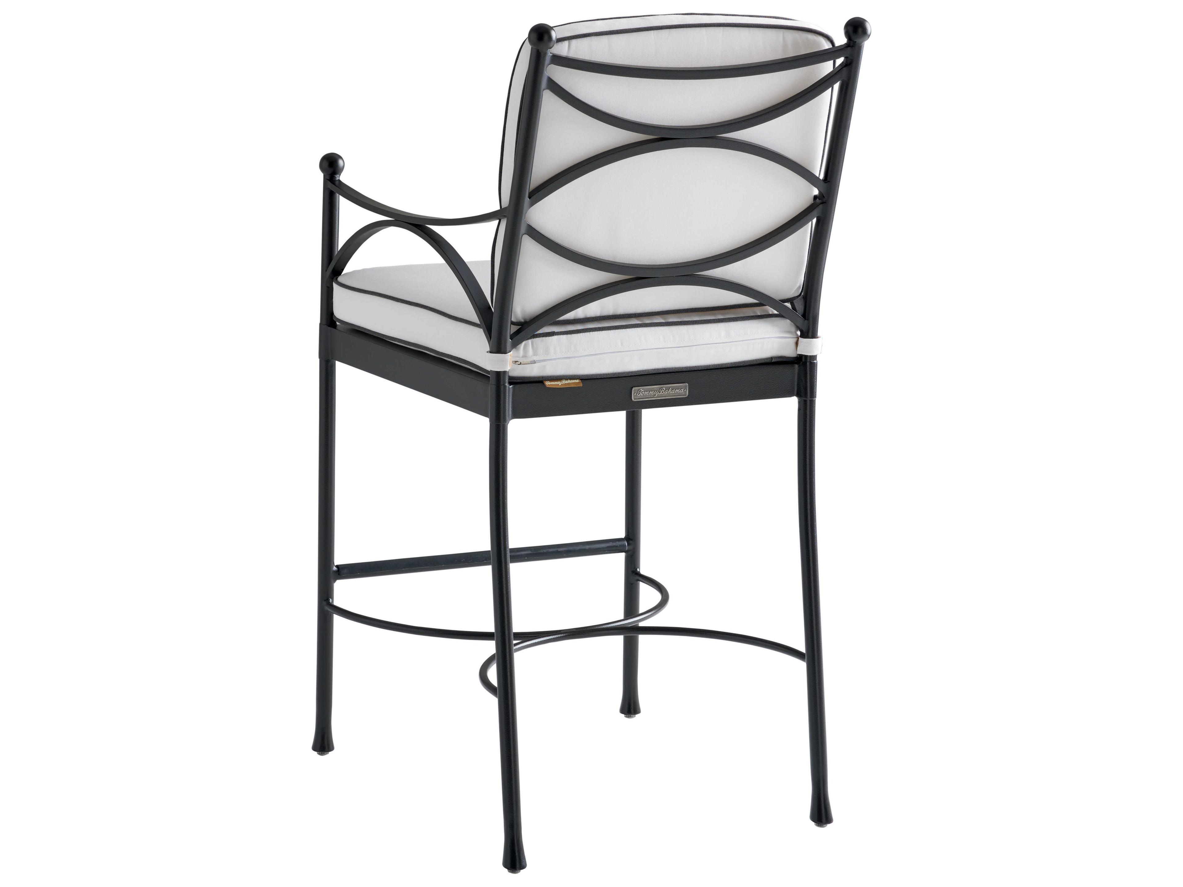 Tommy Bahama Outdoor Pavlova Aluminum Bar Stool with Cushion Set