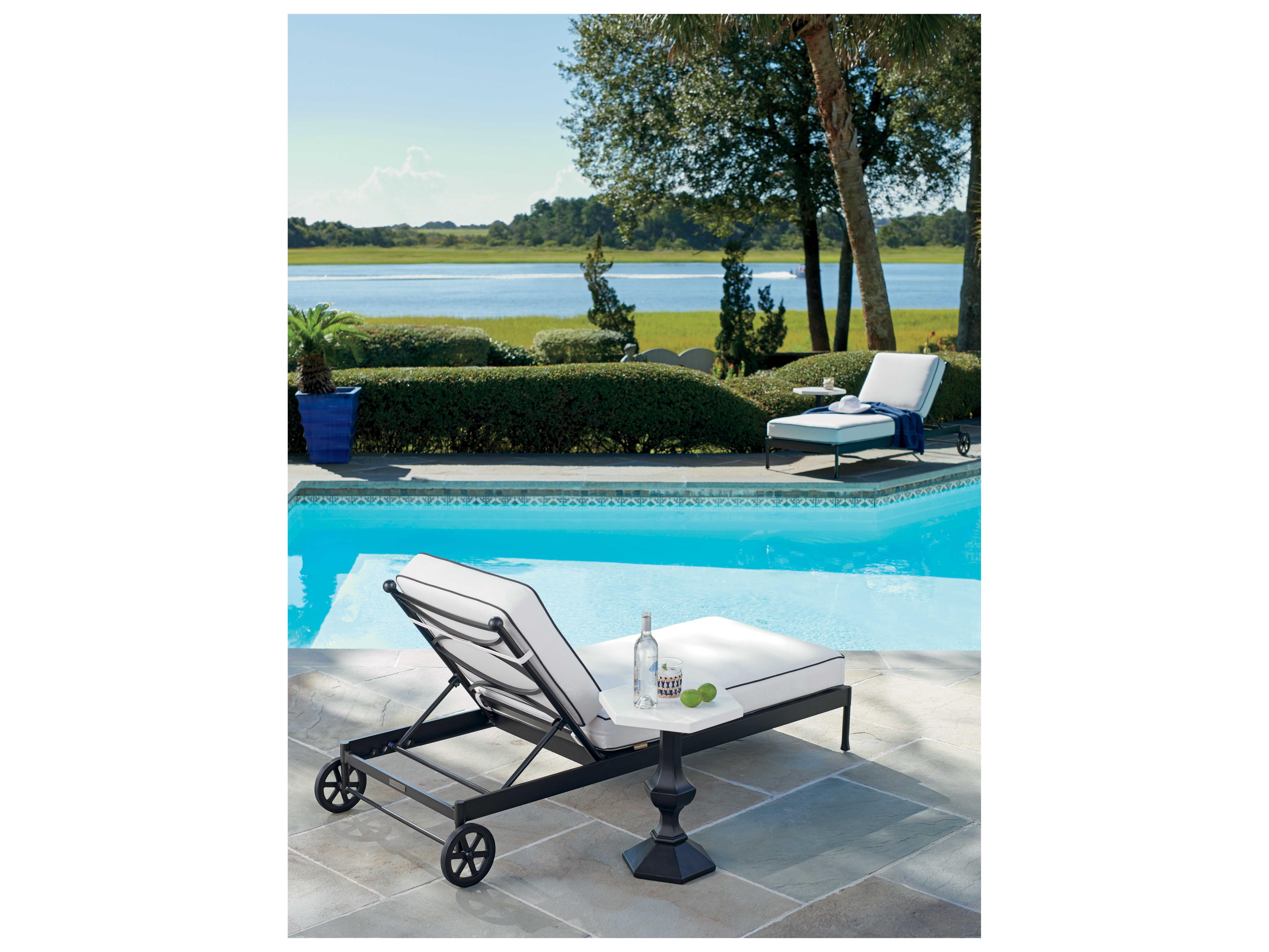 Tommy Bahama Outdoor Pavlova Aluminum Chaise Lounge with Cushion Set