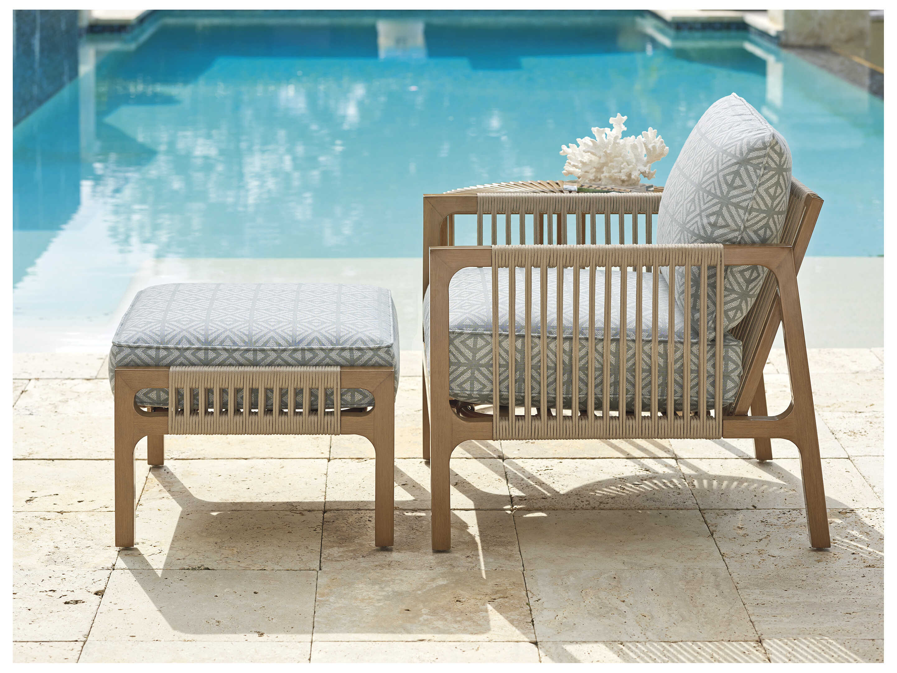 Tommy Bahama Outdoor St Tropez Aluminum Ottoman