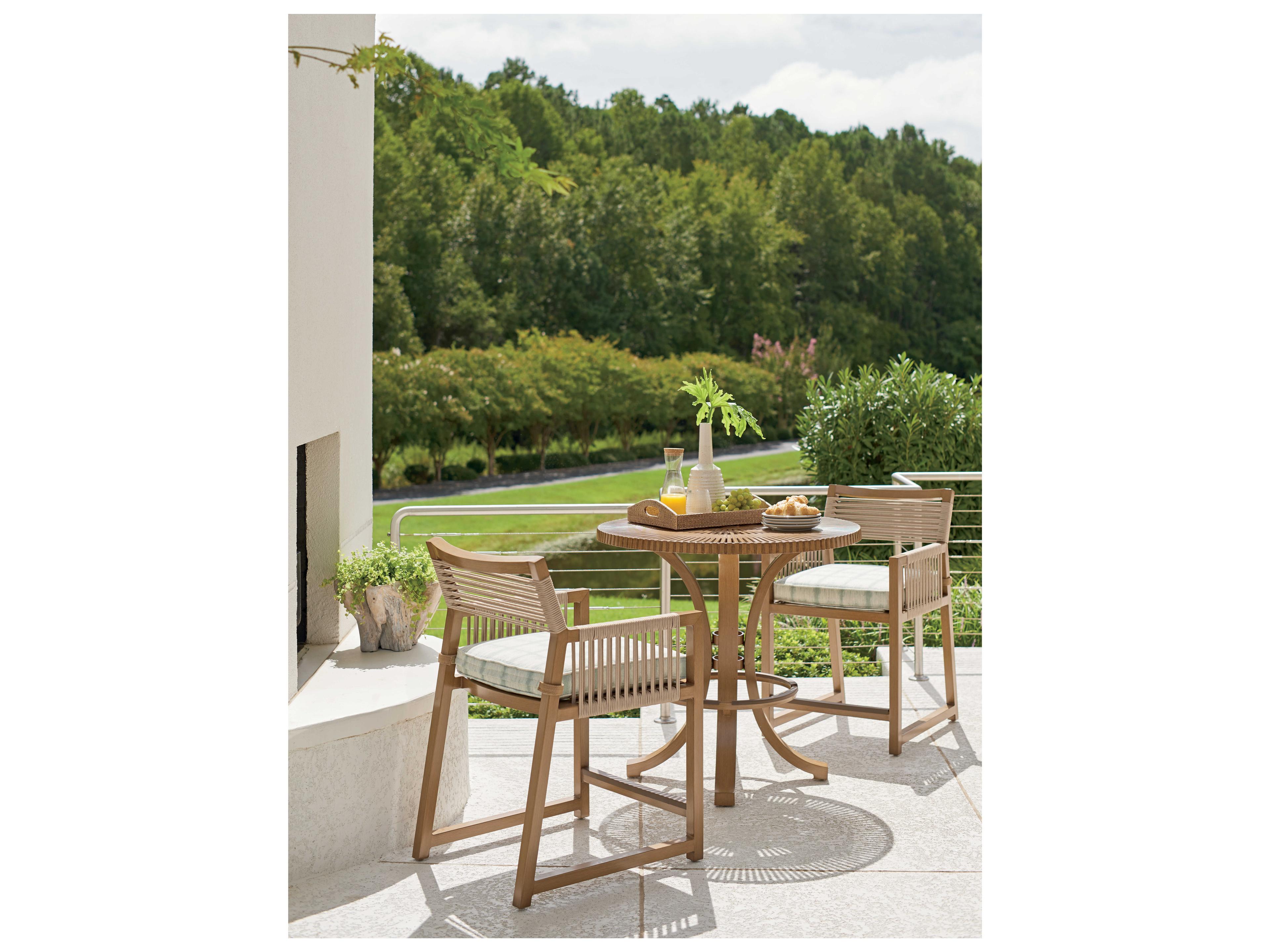 Tommy Bahama Outdoor St Tropez Aluminum Round Bar Counter Table