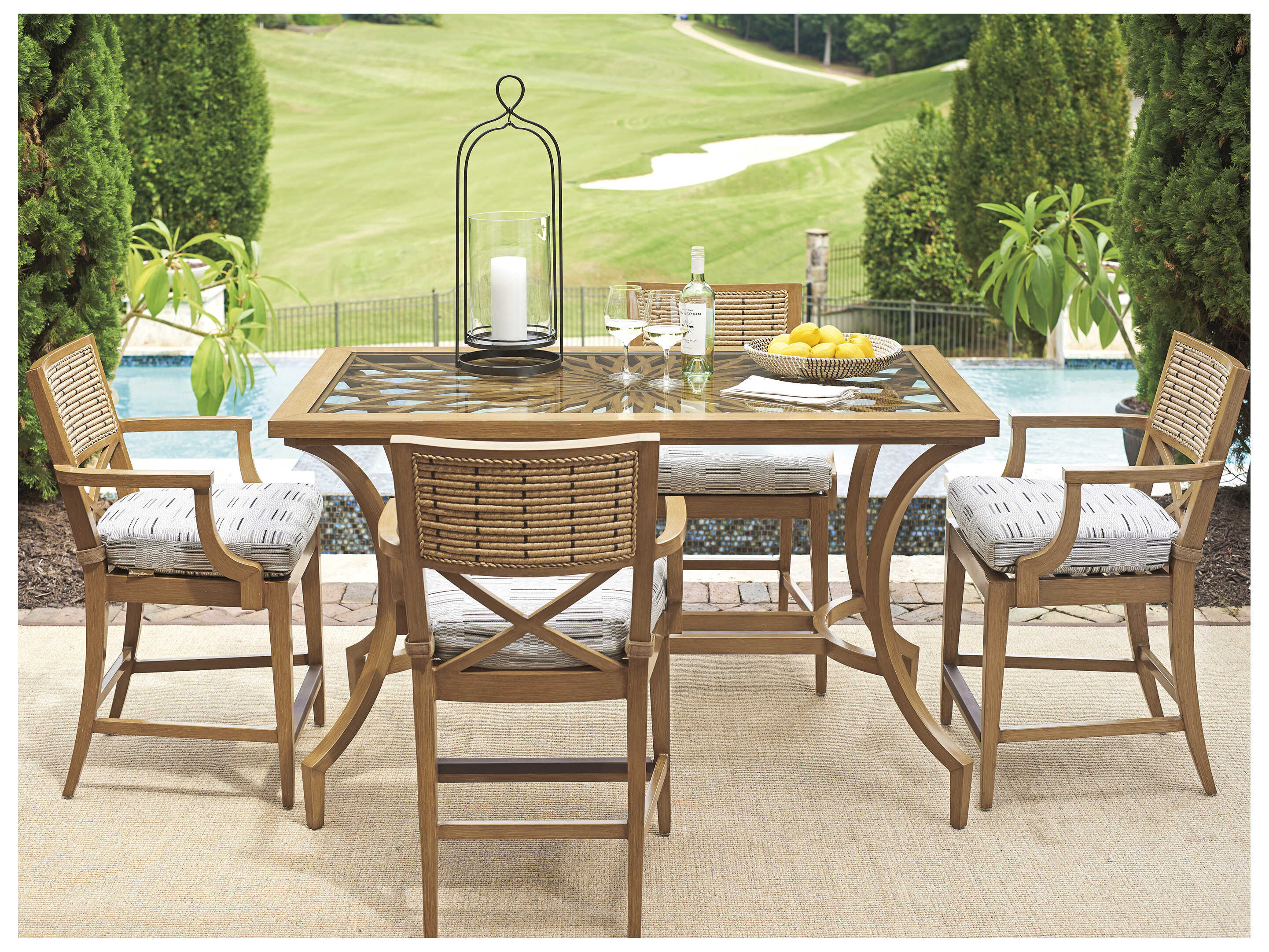 Tommy Bahama Outdoor Los Altos Valley View Wicker Counter Stool