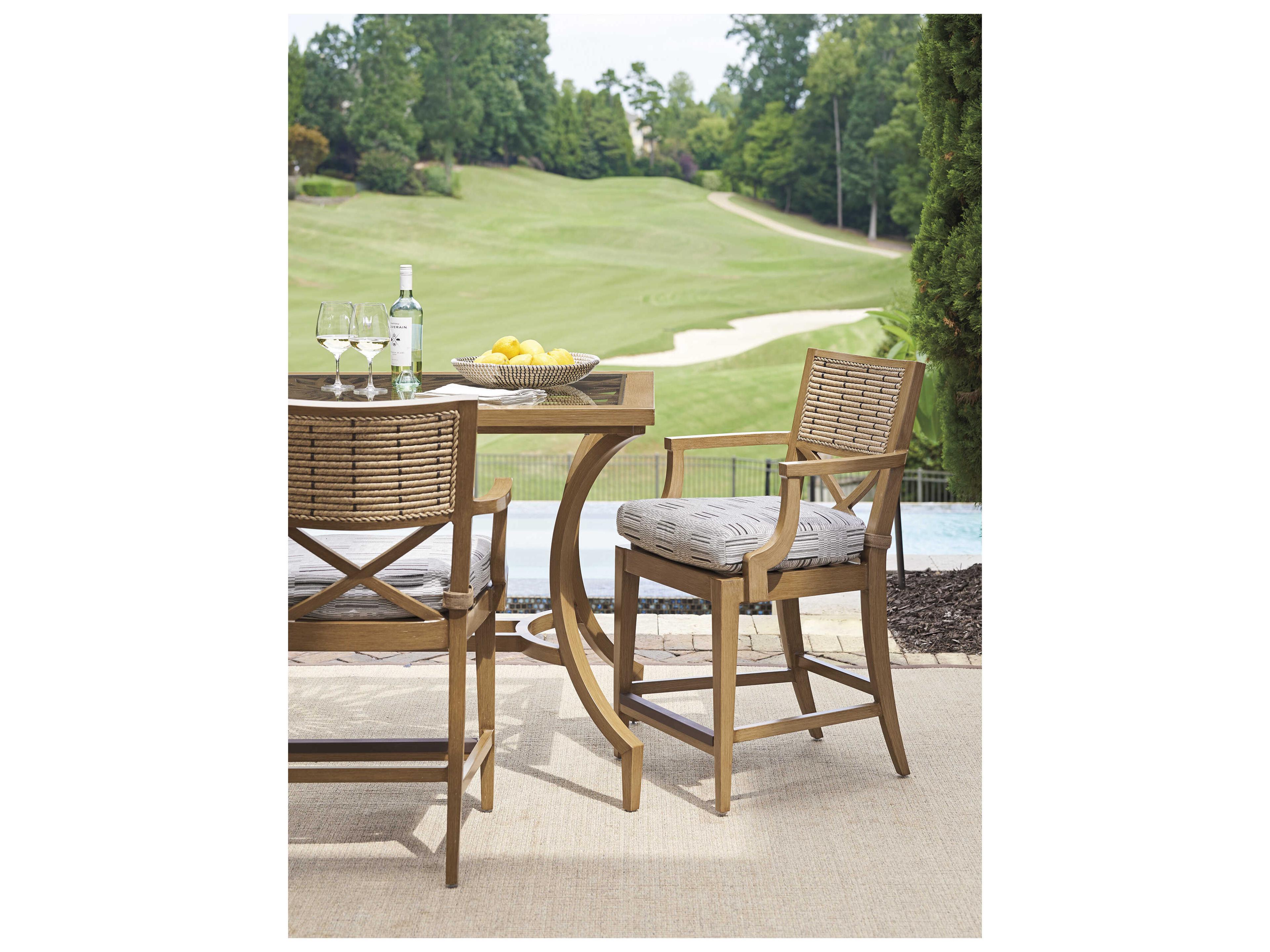 Tommy Bahama Outdoor Los Altos Valley View Wicker Counter Stool